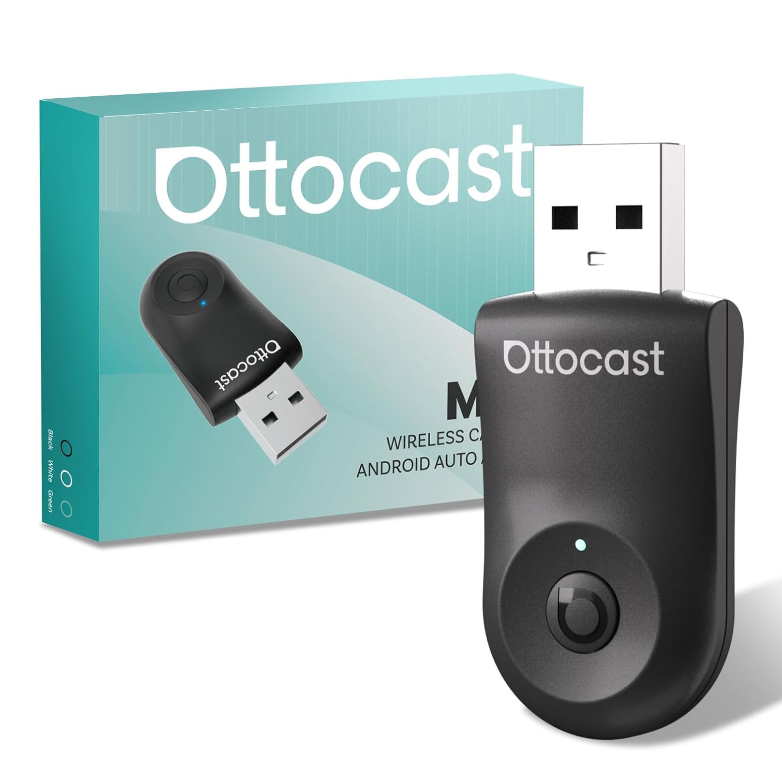 Ottocast®2025 Mini Adattatore Wireless CarPlay/Android Auto