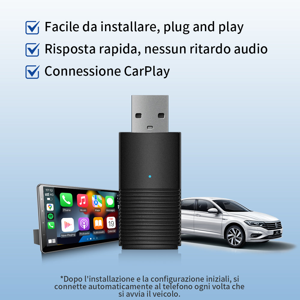 (🆕Sconto a Tempo Limitato) Ottocast®IT Mini Adattatore Wireless CarPlay/Android Auto