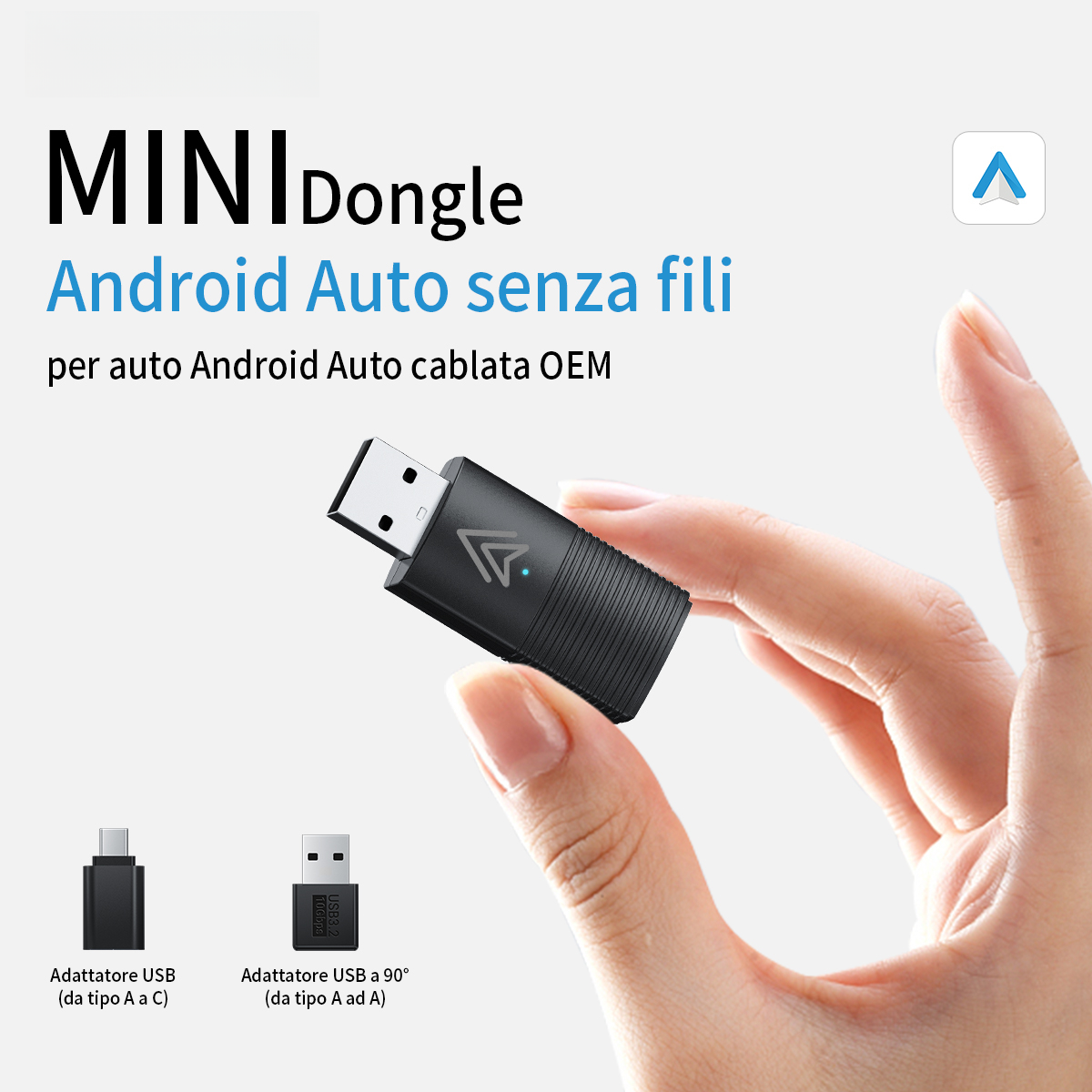 (🆕Limitare Gli Sconti)Ottocast® Mini Wireless Adattatore 2-in-1 CarPlay e Android Auto