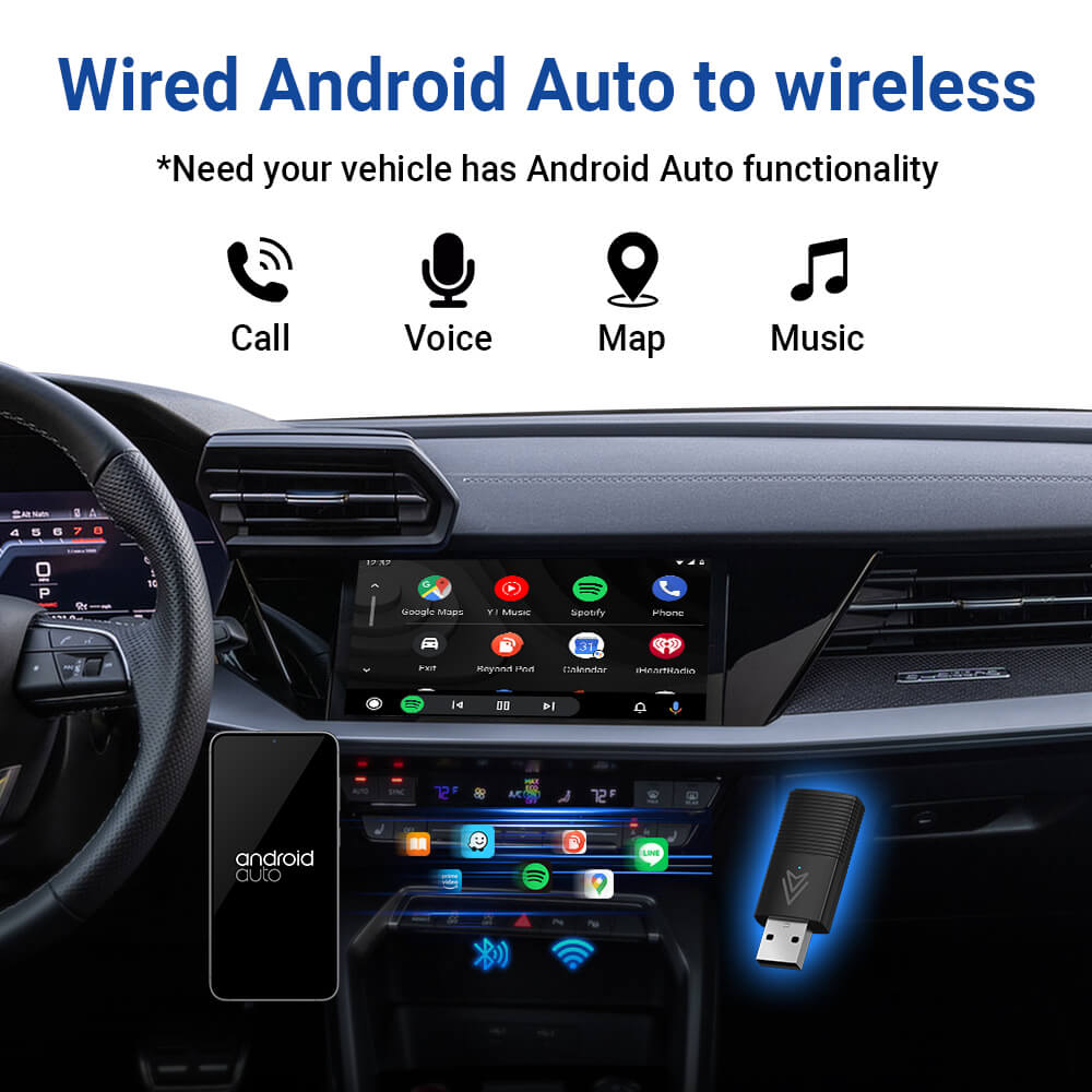 (🆕Limitare Gli Sconti)Ottocast® Mini Wireless Adattatore 2-in-1 CarPlay e Android Auto