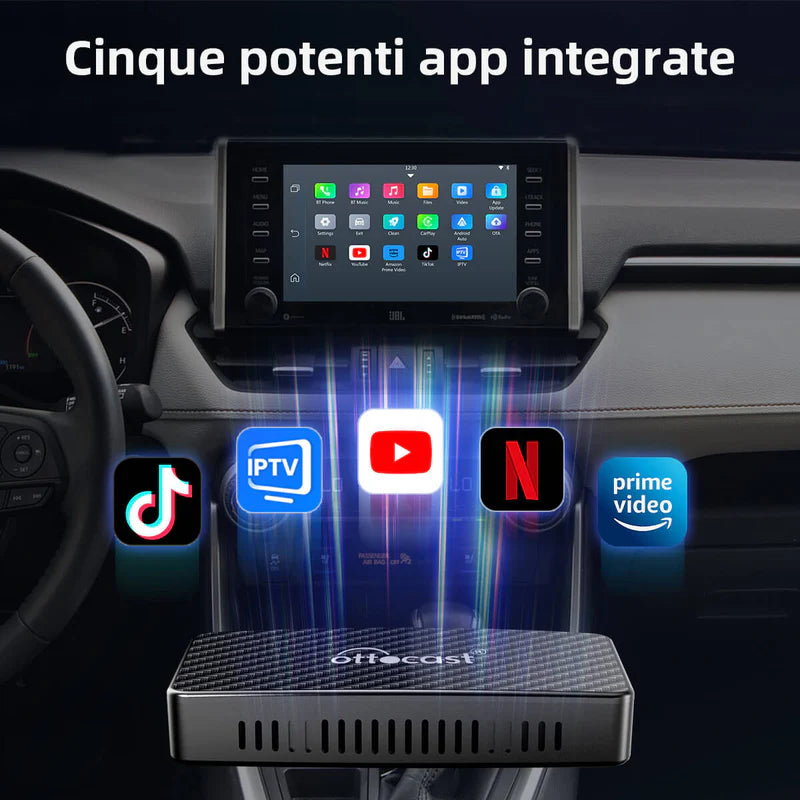 2025 Nuovo Upgrade - Play2Video Pro | Netflix, YouTube, Prime Video, TikTok e Adattatore Wireless CarPlay Android Auto