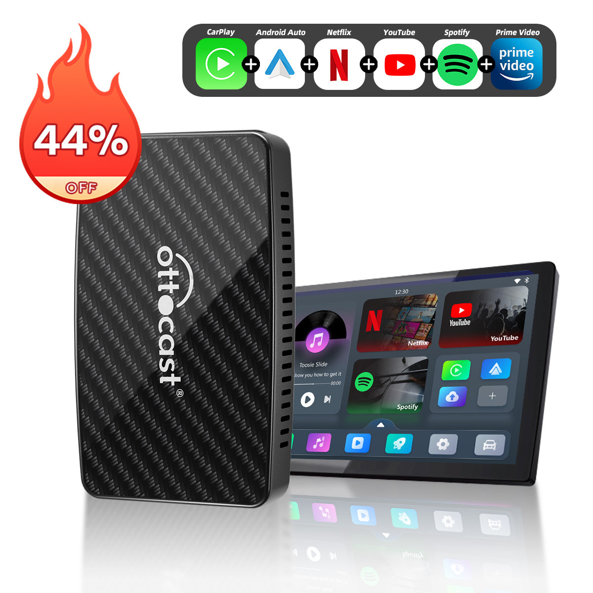 (🎉Saldi estivi 44% di sconto) 2025 Play2Video Pro | Netflix, YouTube, Prime Video e Adattatore Wireless CarPlay Android Auto
