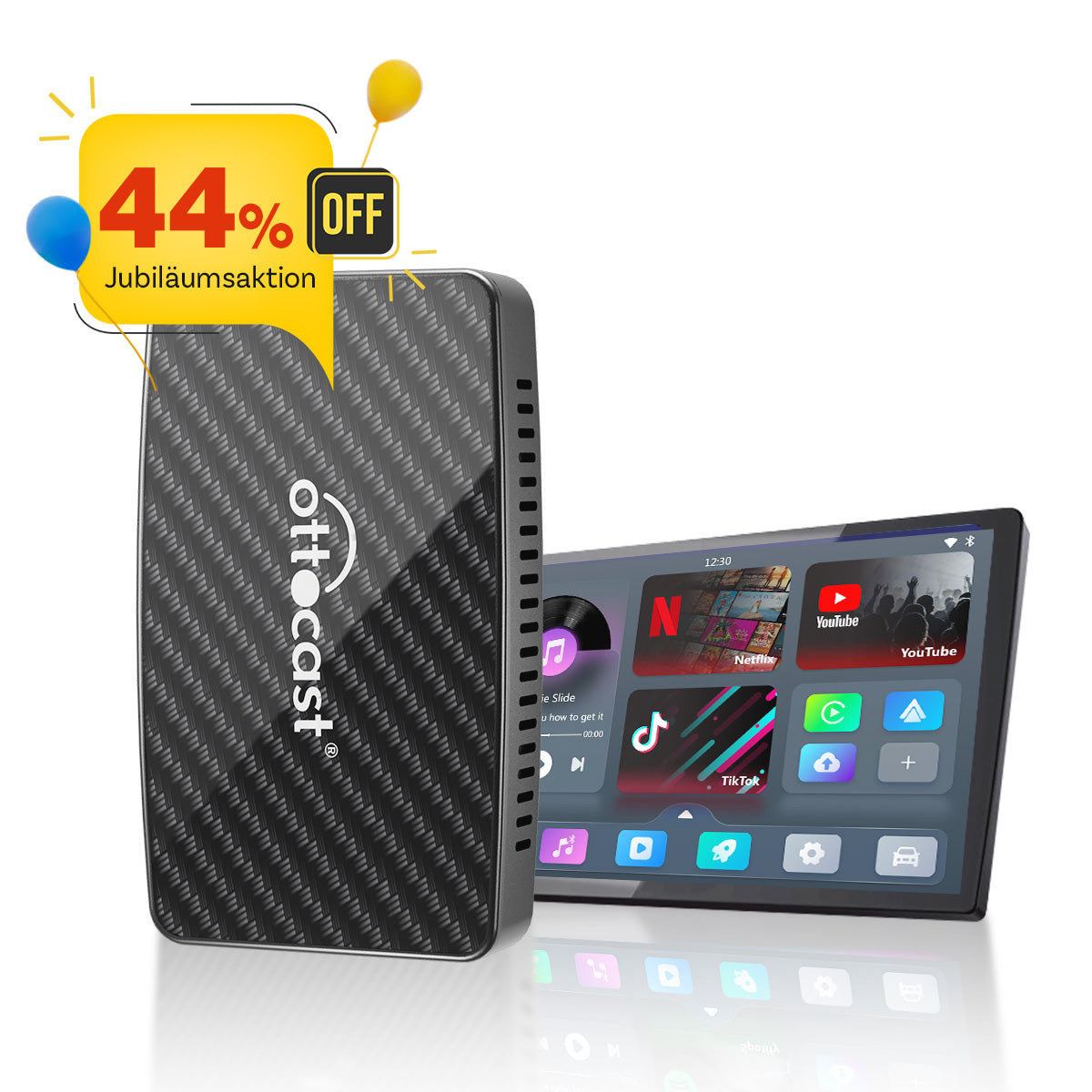 Ottocast® Play2Video Pro Adattatore 3 in 1 con YouTube e Netflix