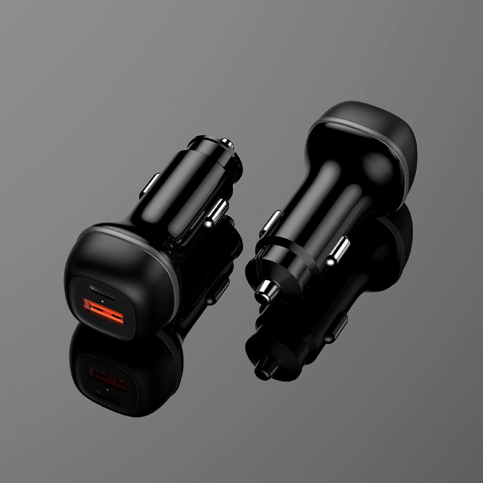 Caricatore rapido da auto con doppia porta USB-C e USB-A