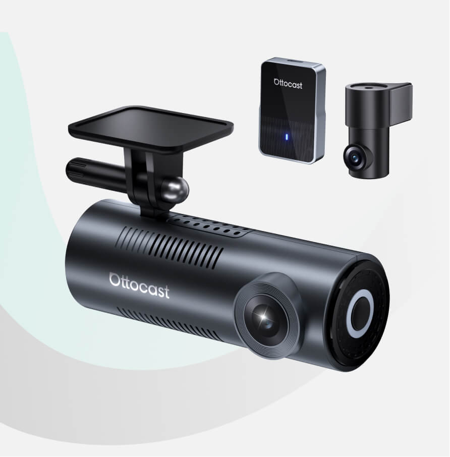 OttoSafe Cam 2 in 1 Dash Cam per Auto con CarPlay Wireless