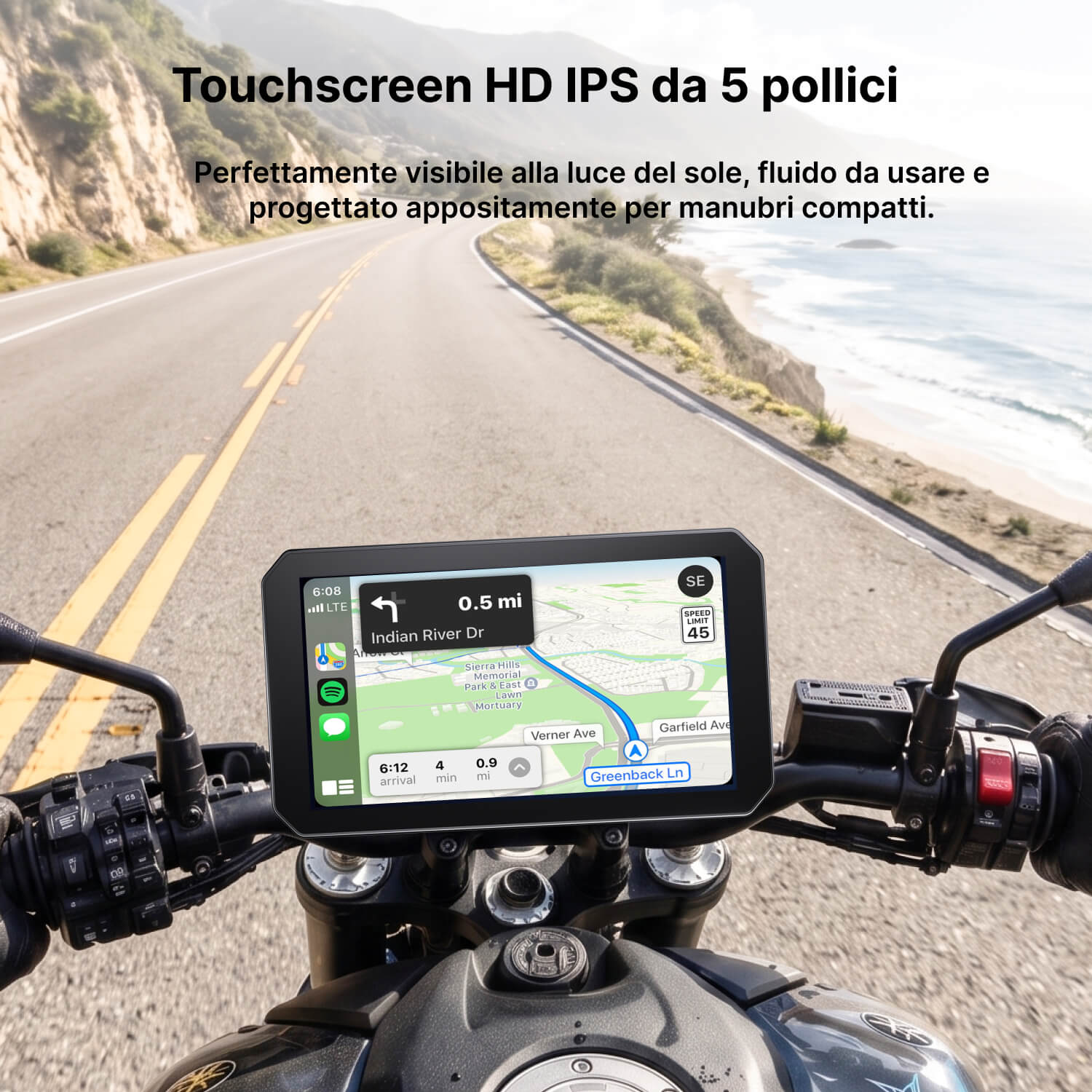 Display per Moto Ottocast da 5 Pollici