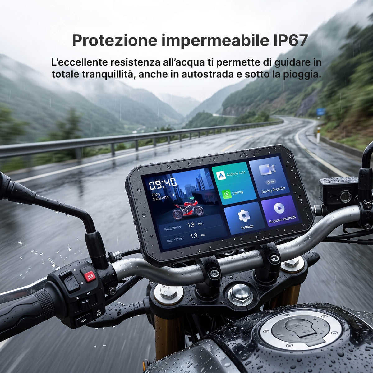 Schermo Intelligente per Moto con Telecamera
