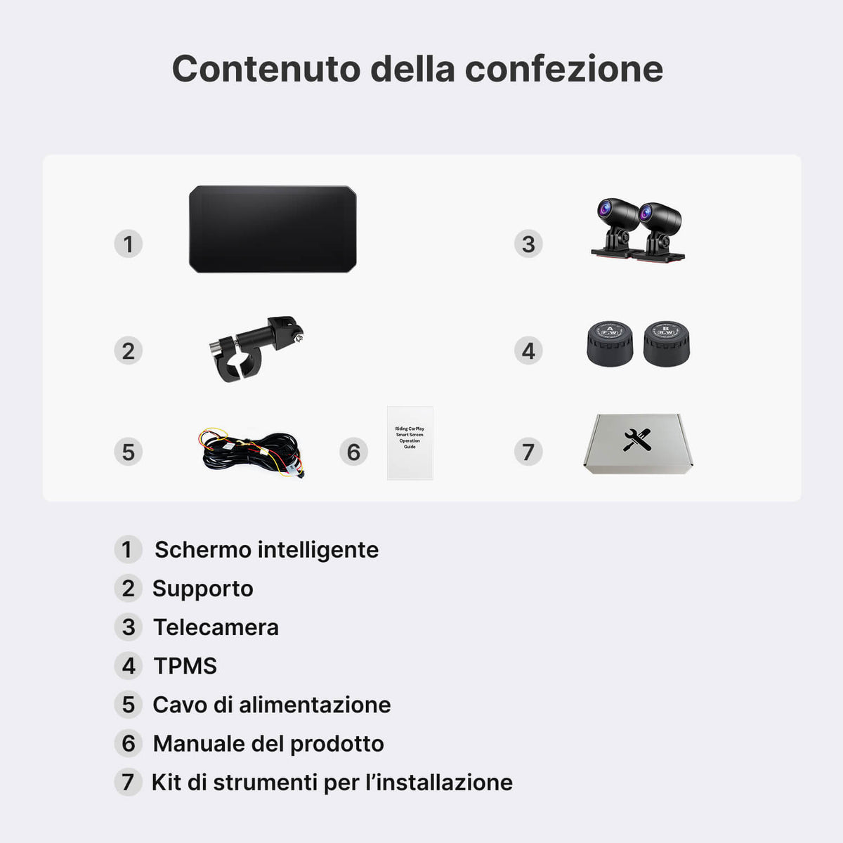 Schermo Intelligente per Moto con Telecamera