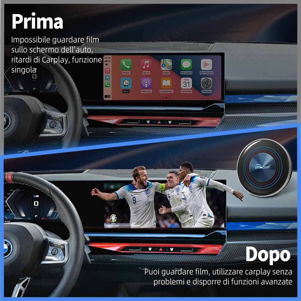 Ottocast® i3 BMW Carplay AI Box