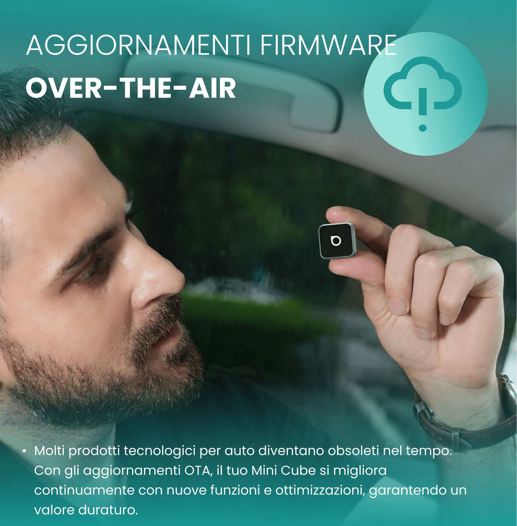 OTTOCAST® Mini Cube 3.0 Adattatore Wireless CarPlay e Android Auto