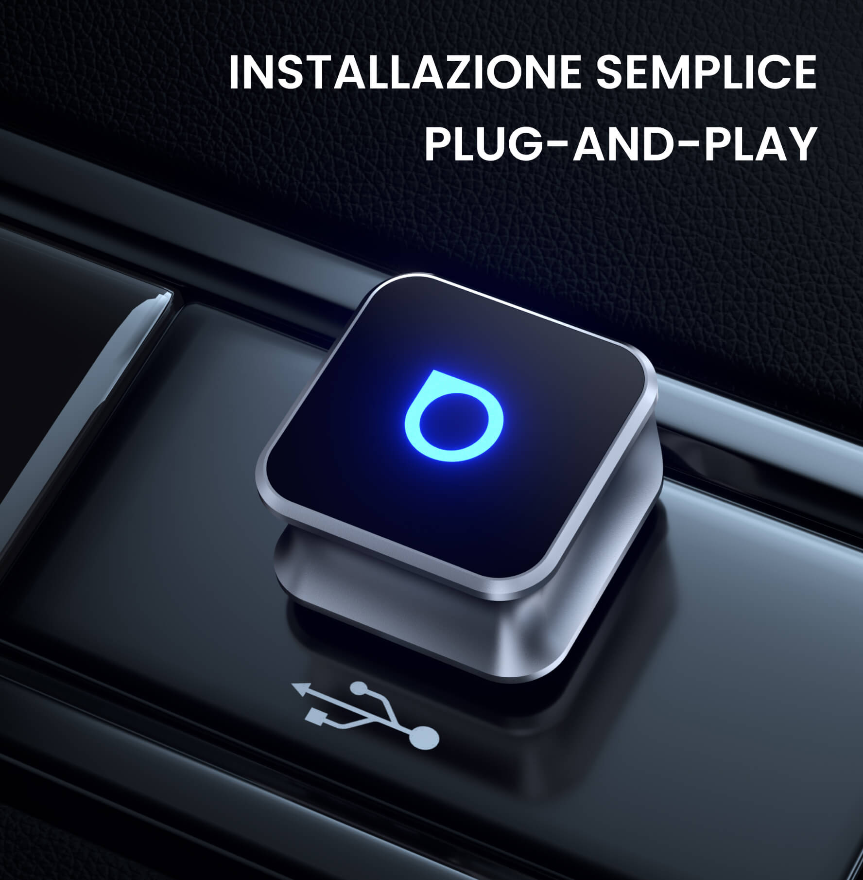 OTTOCAST® Mini Cube 3.0 Adattatore Wireless CarPlay e Android Auto