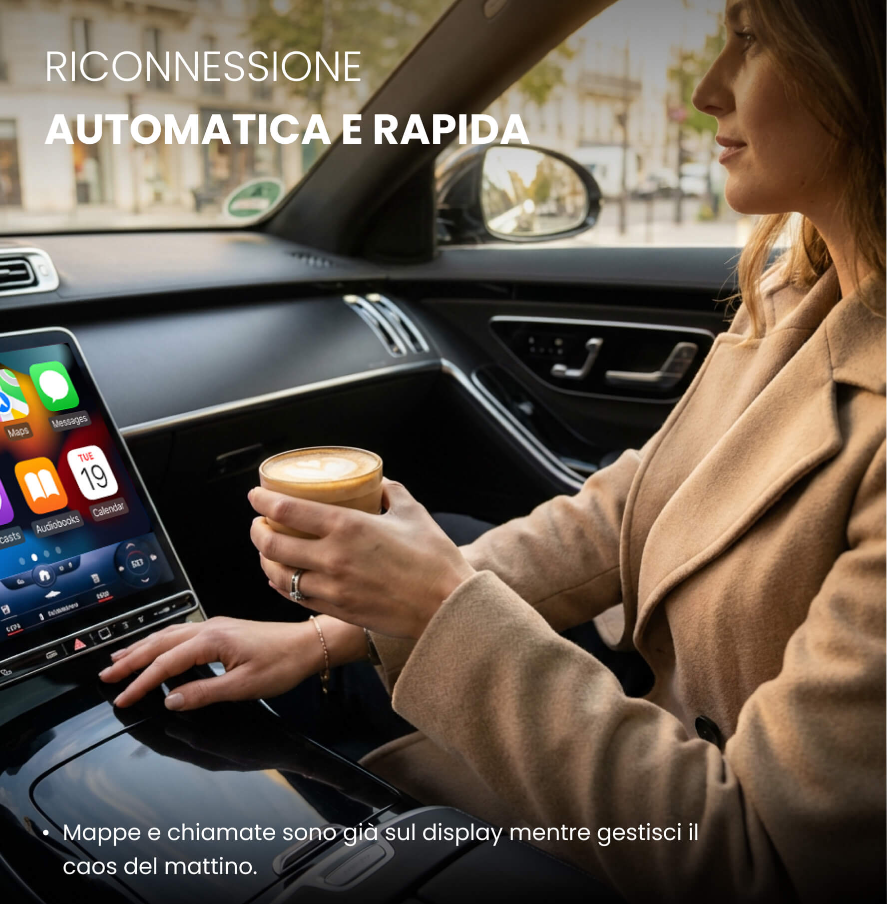 Ottocast® Mini Pico, Wireless CarPlay/Android Auto Adapter