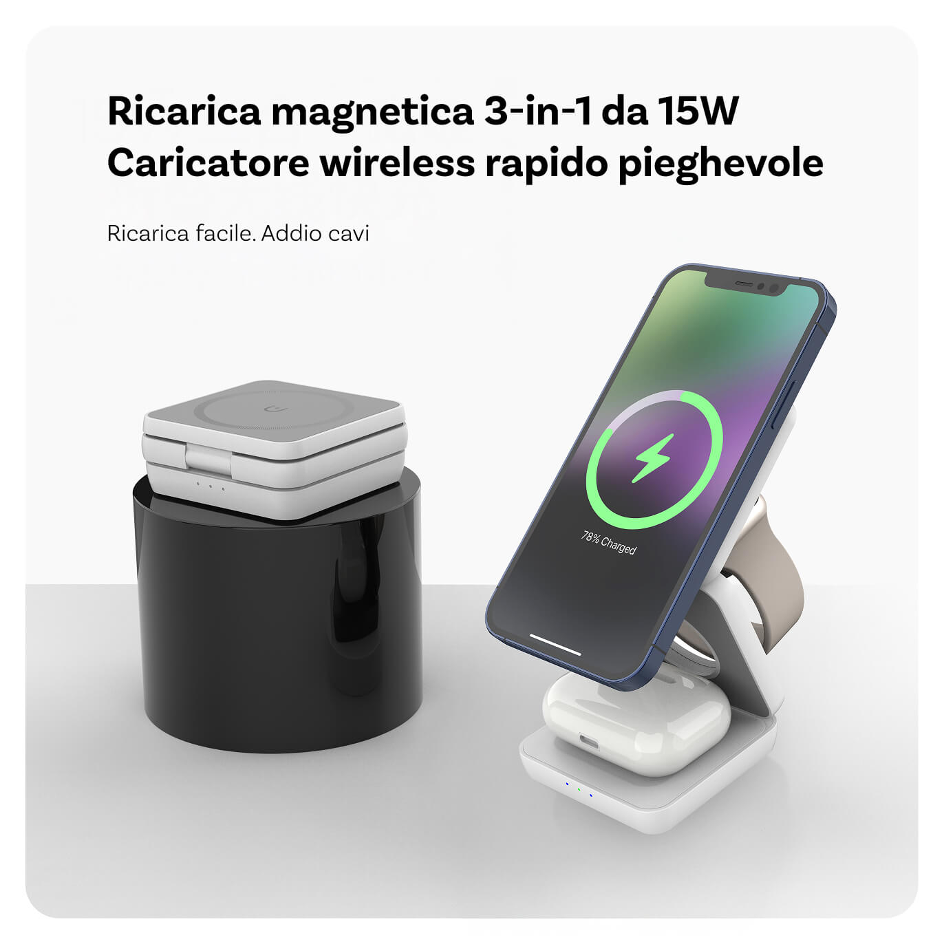 Stazione di ricarica wireless magnetica