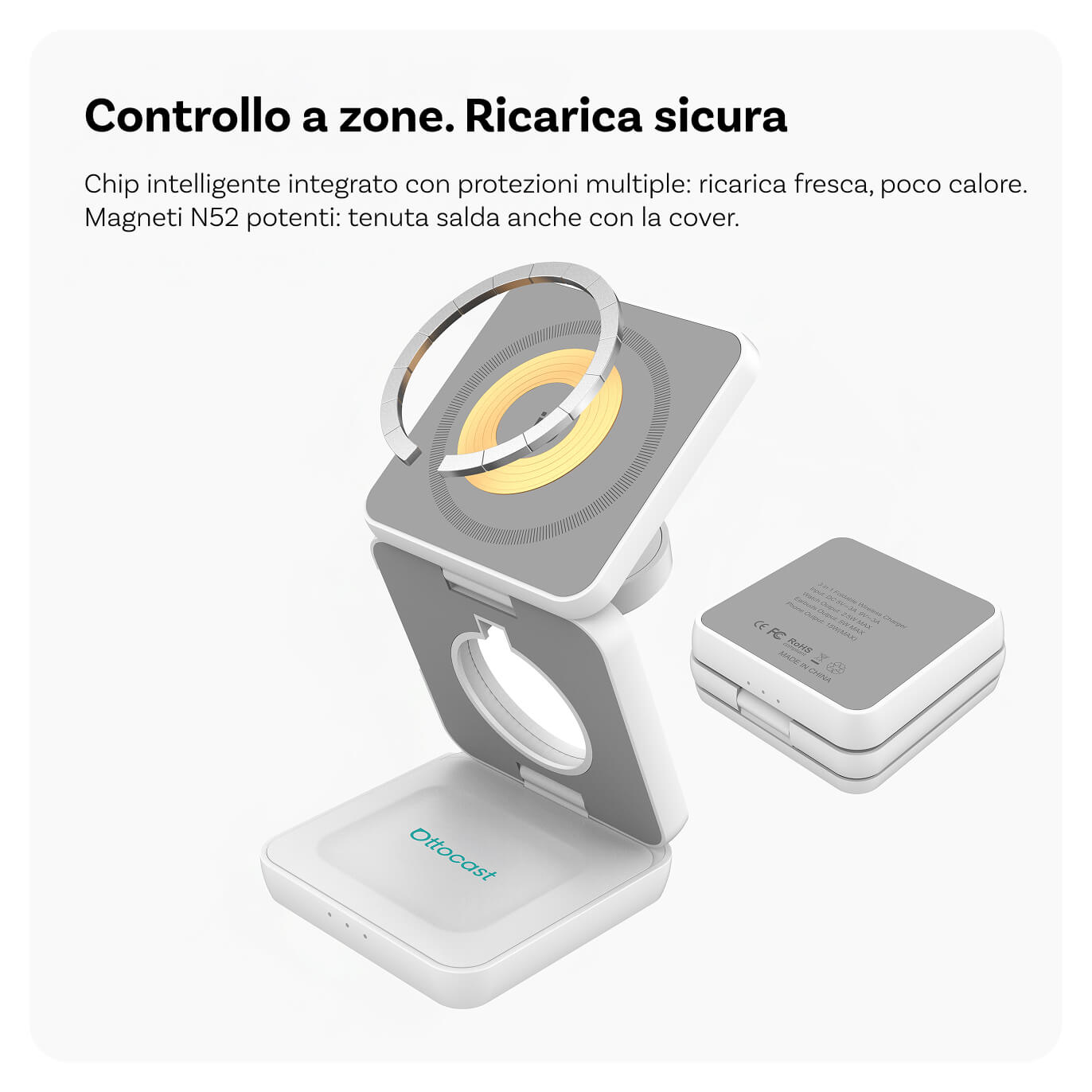 Stazione di ricarica wireless magnetica