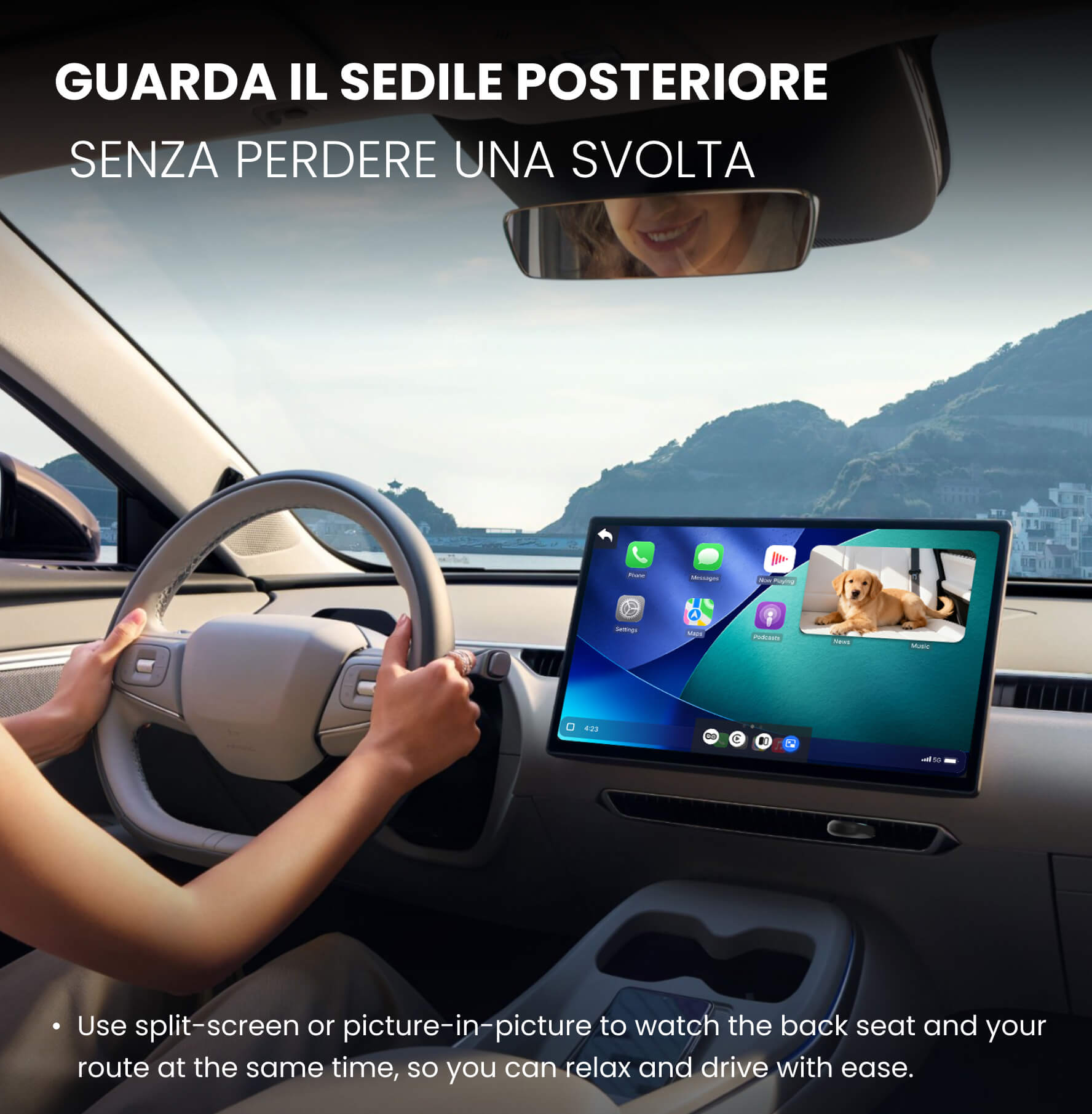 OTTOCAST® Cabin Care Adattatore CarPlay Wireless con Monitoraggio