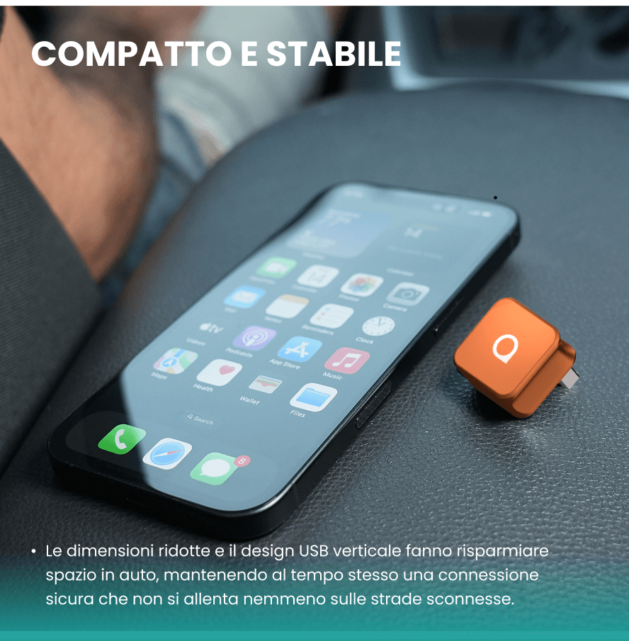 Ottocast mini cube 3.0 Adapter - Cosmic Orange