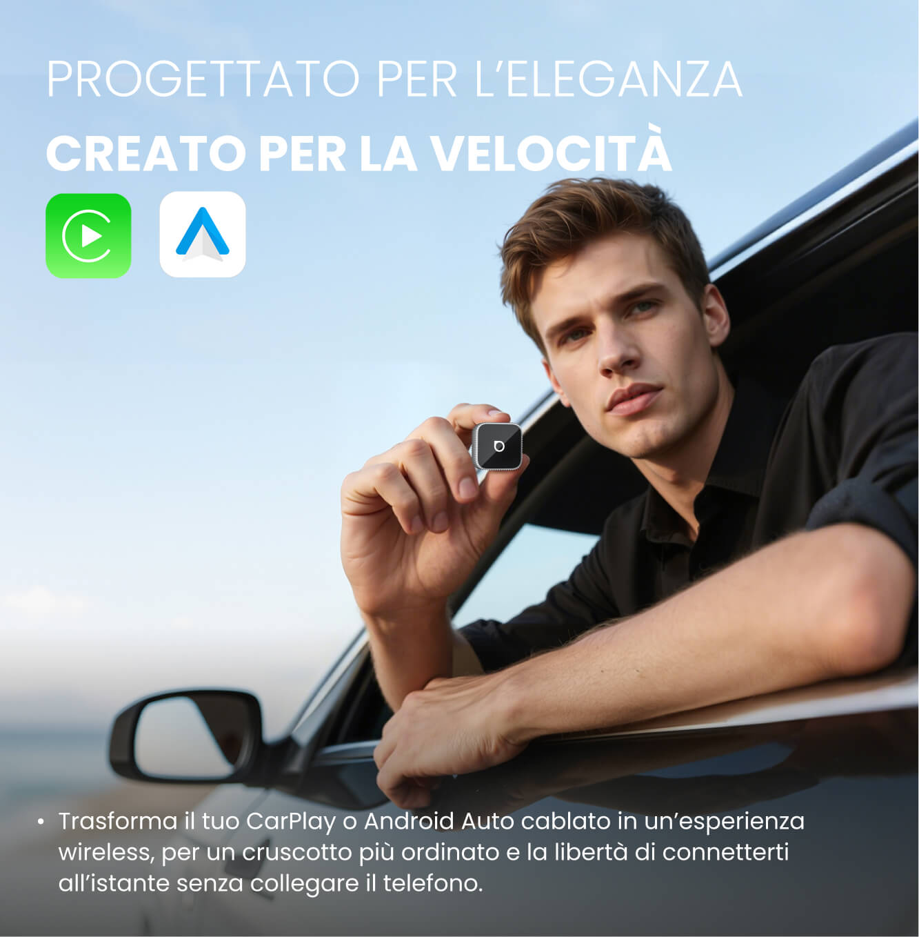 Ottocast® Mini Slim 3.0 Wireless CarPlay and Android Auto Adapter