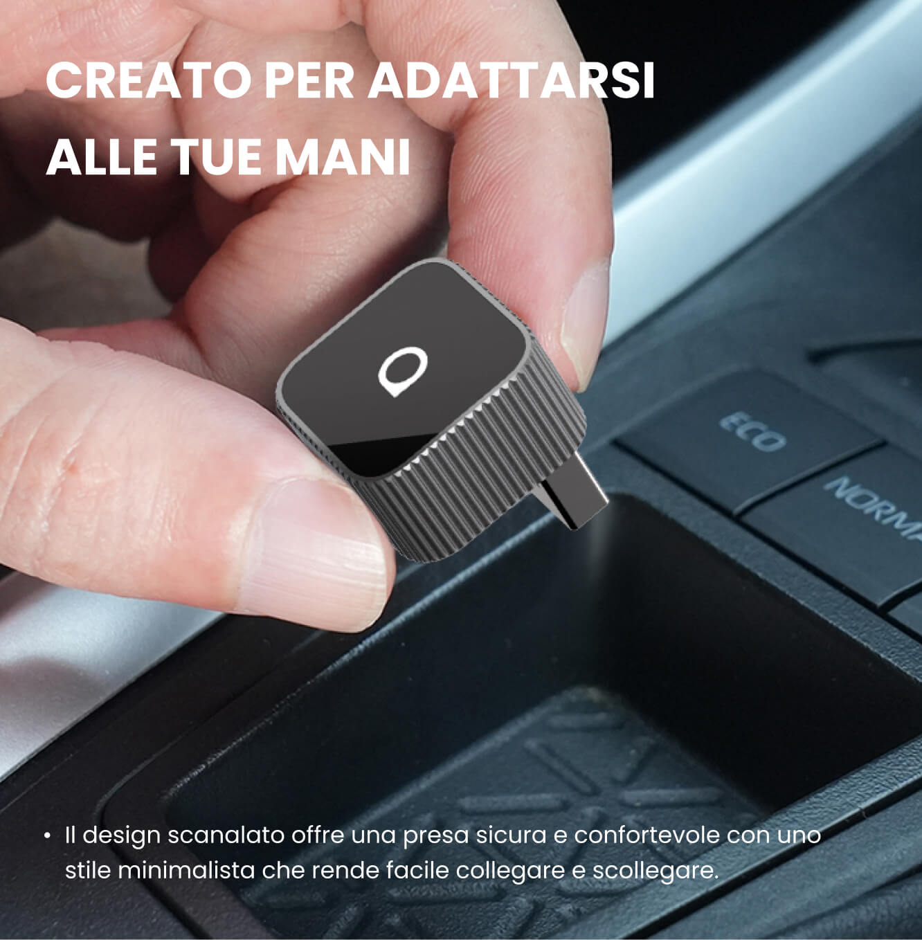 Ottocast® Mini Slim 3.0 Adattatore Wireless CarPlay e Android Auto