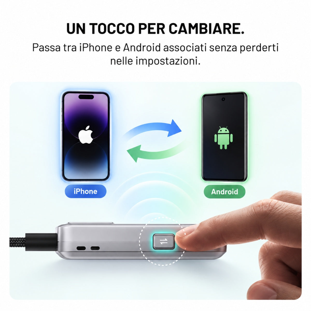 U2Air Edge Adattatore Wireless CarPlay e Android Auto
