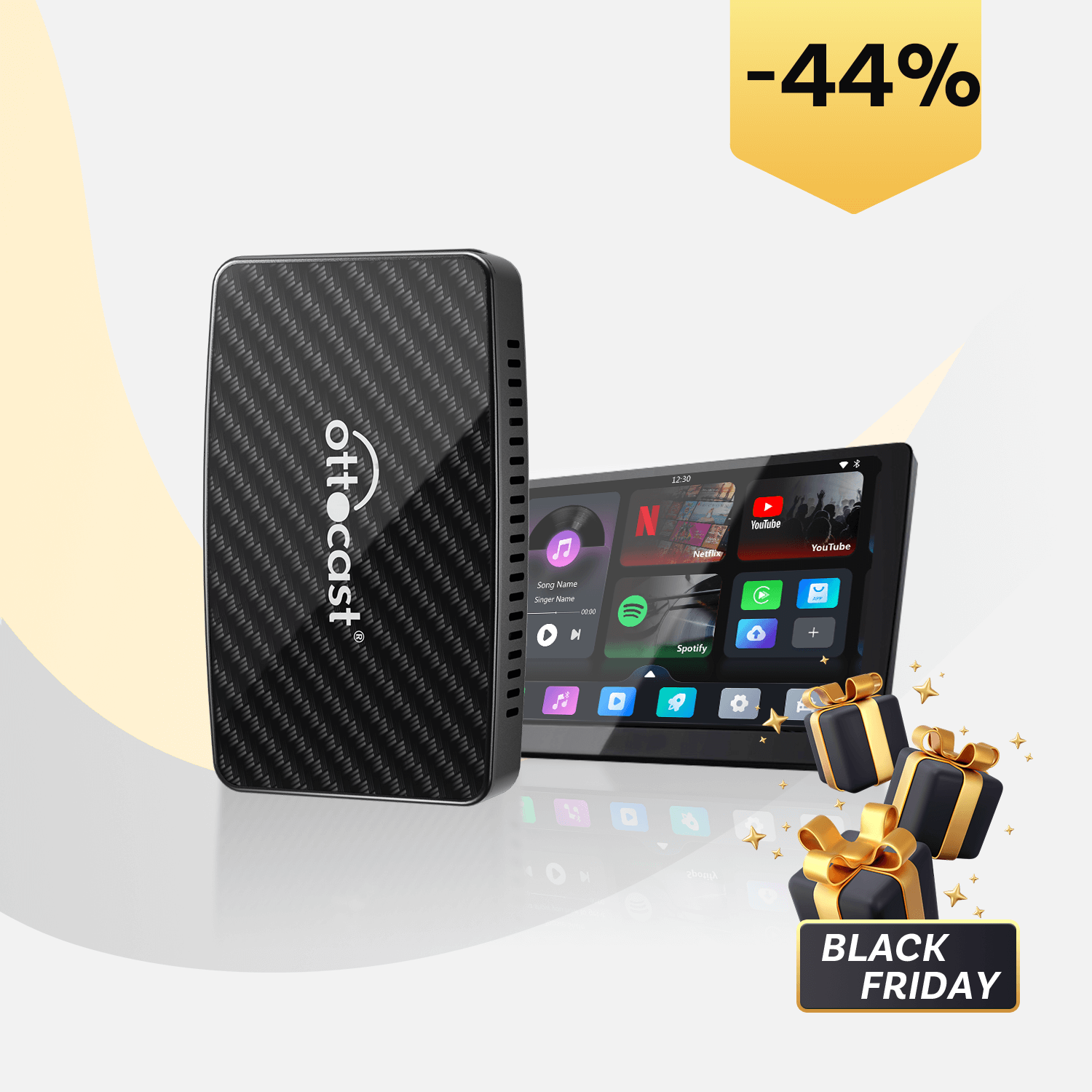 Ottocast® Play2Video Pro Adattatore 3 in 1 con YouTube e Netflix