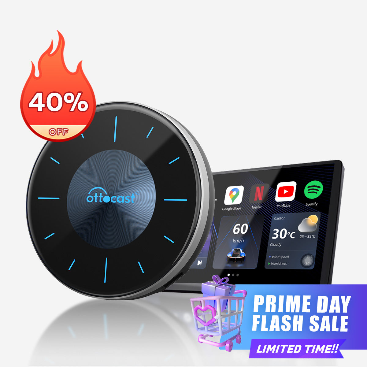 (🎉Sconto del 40% per il Prime Day)OttoAibox P3 CarPlay AI Box