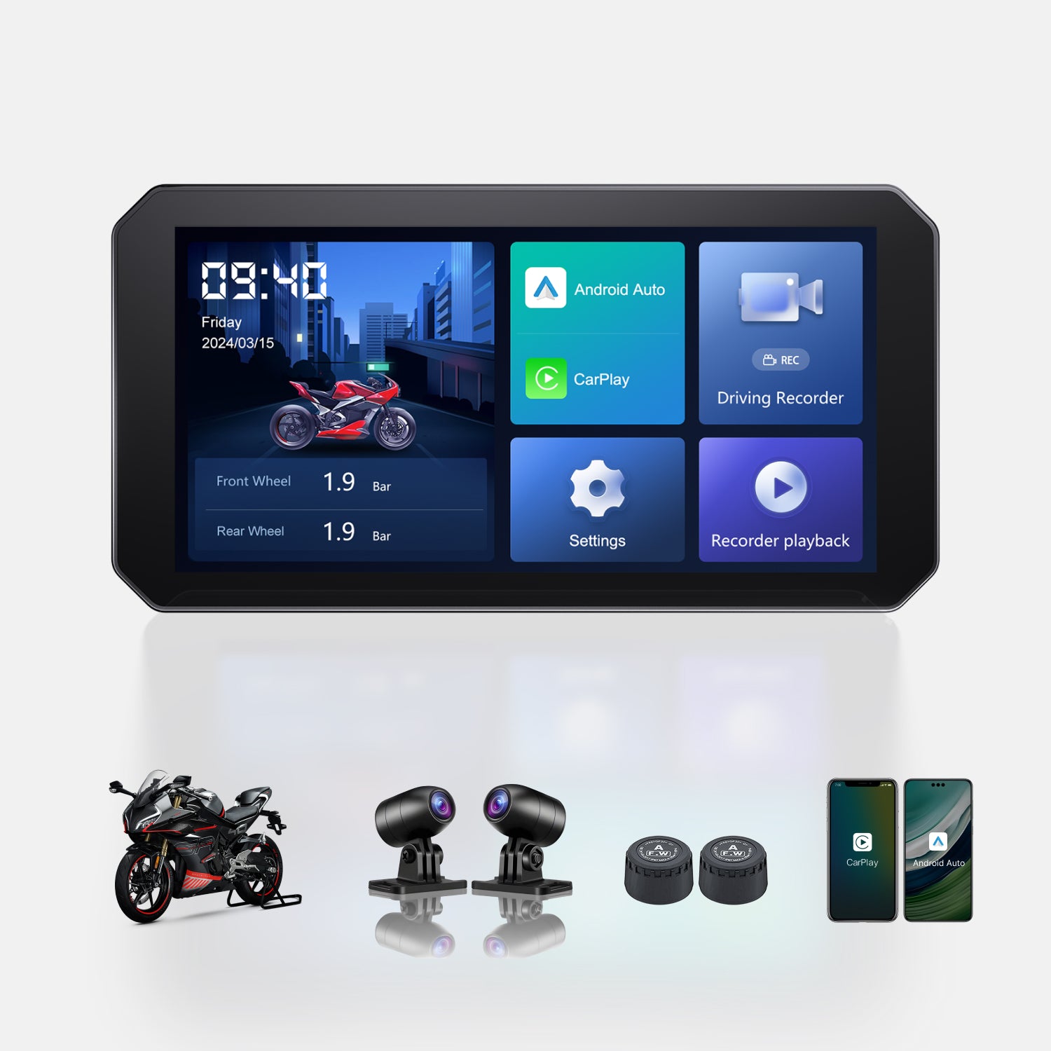 Schermo Intelligente per Moto con Telecamera