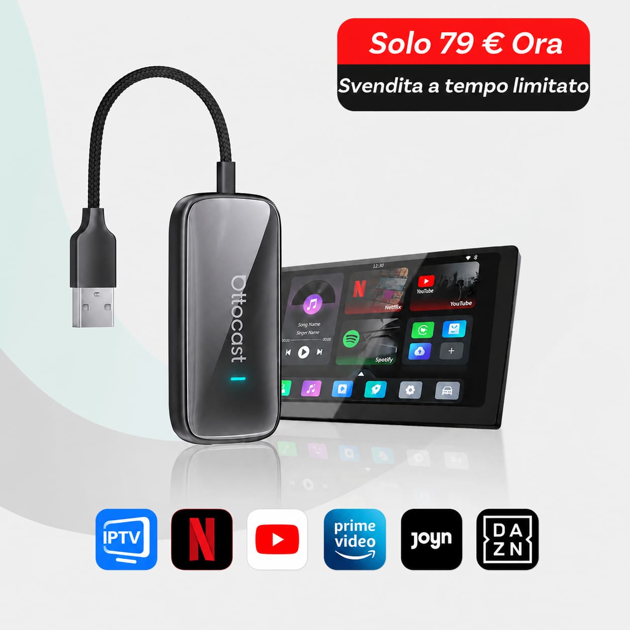 OTTOCAST® Play2Video Ultra Adattatore All-in-1 Con App Hub