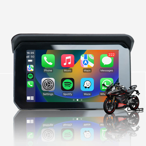 CarPlay Lite C5 SE GPS per moto Wireless Carplay/Android Auto Schermo impermeabile