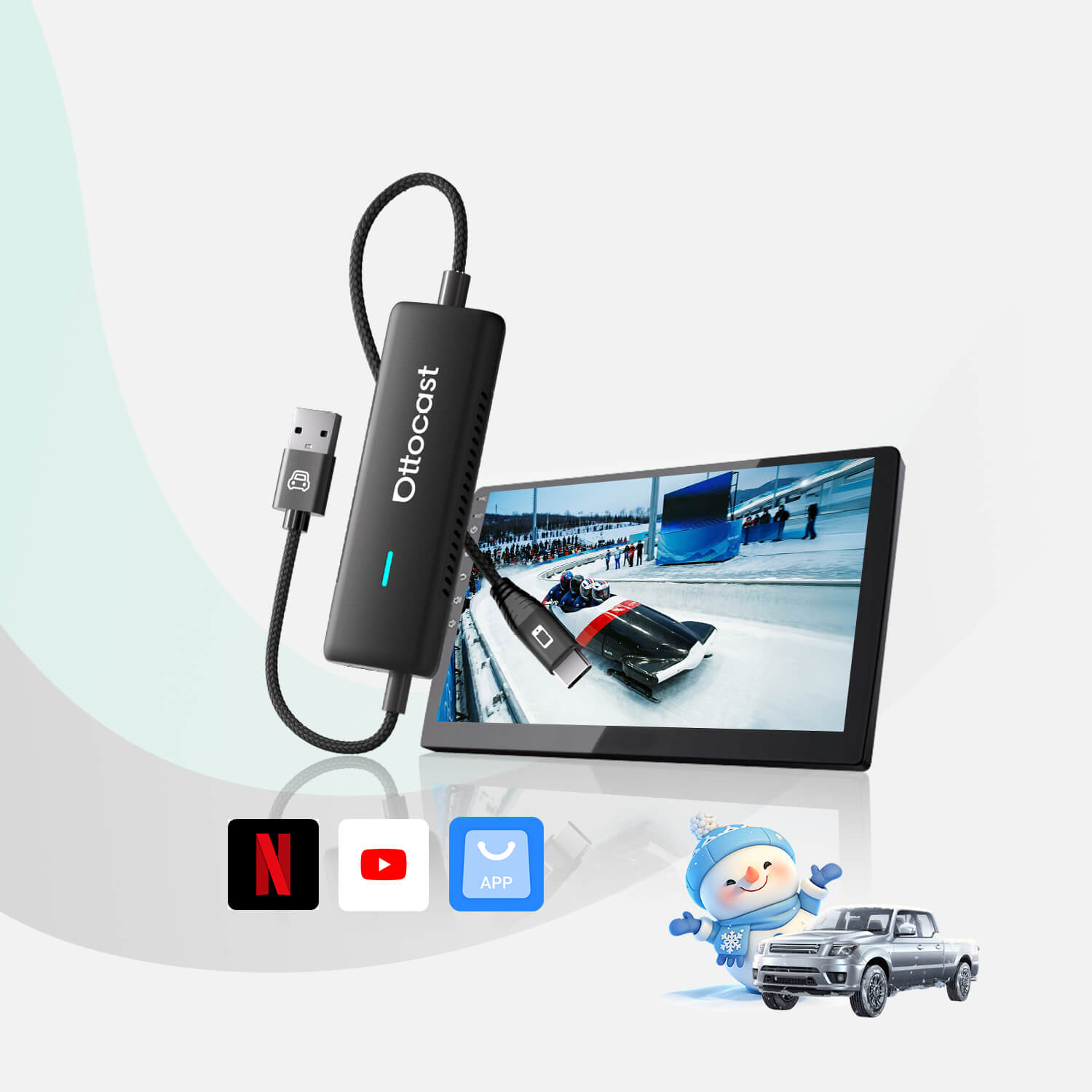 Ottocast® Mirror Touch Adattatore Wireless CarPlay