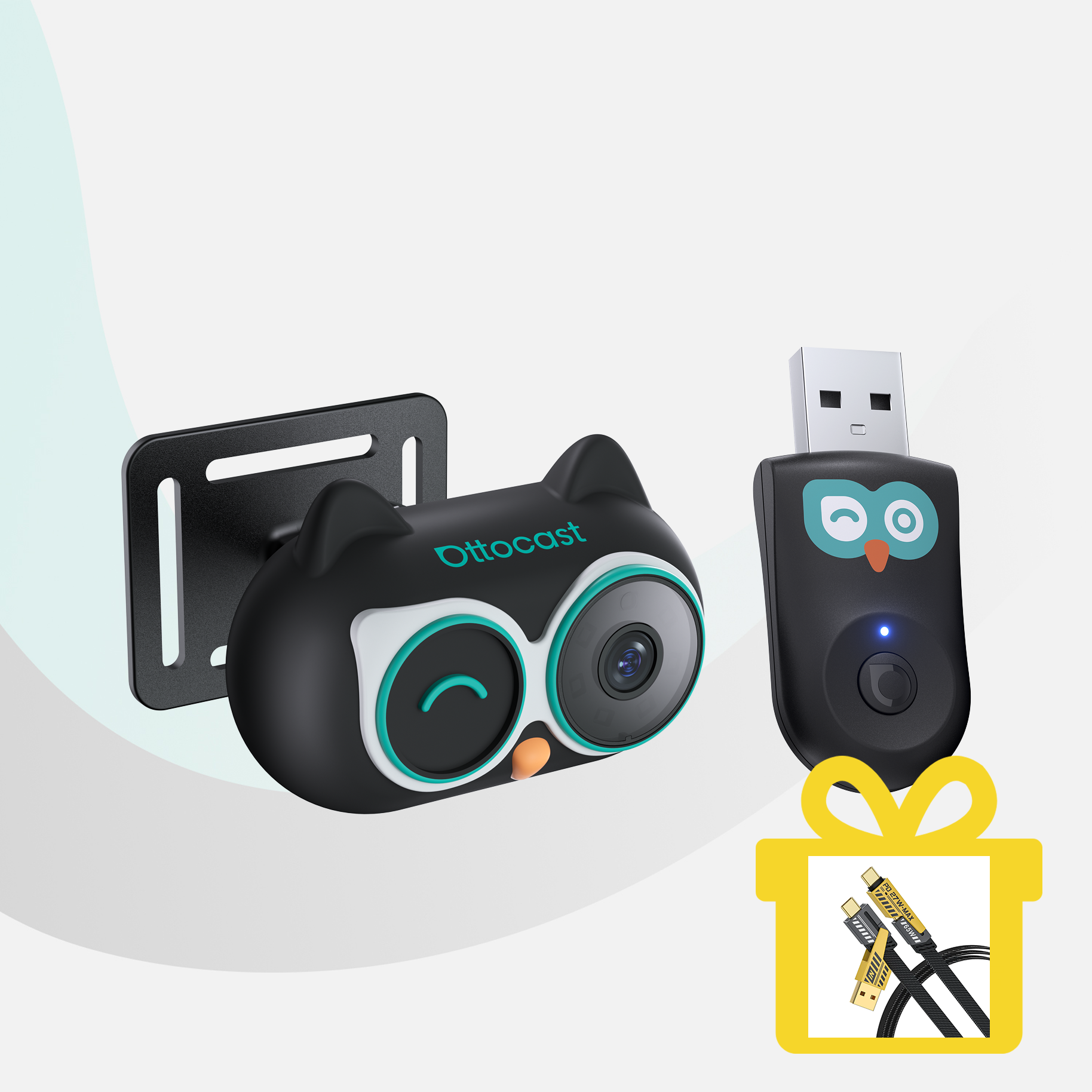 OTTOCAST® Cabin Care Adattatore CarPlay Wireless con Monitoraggio