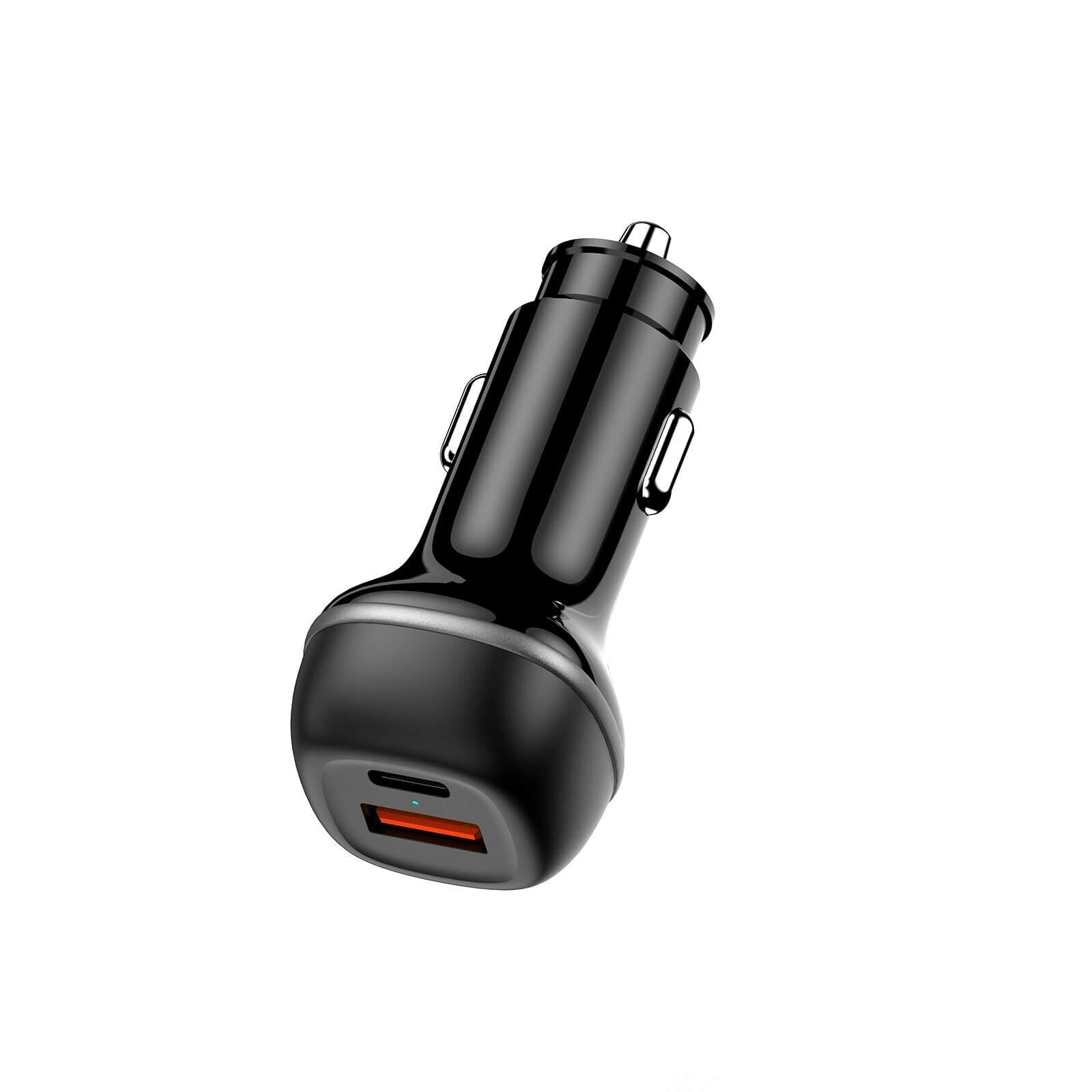 Caricatore rapido da auto con doppia porta USB-C e USB-A