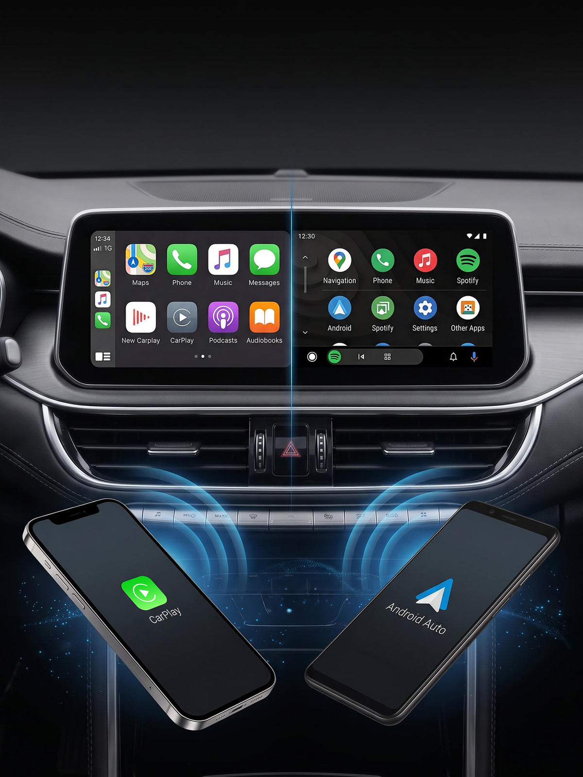 Wireless CarPlay e Android Auto