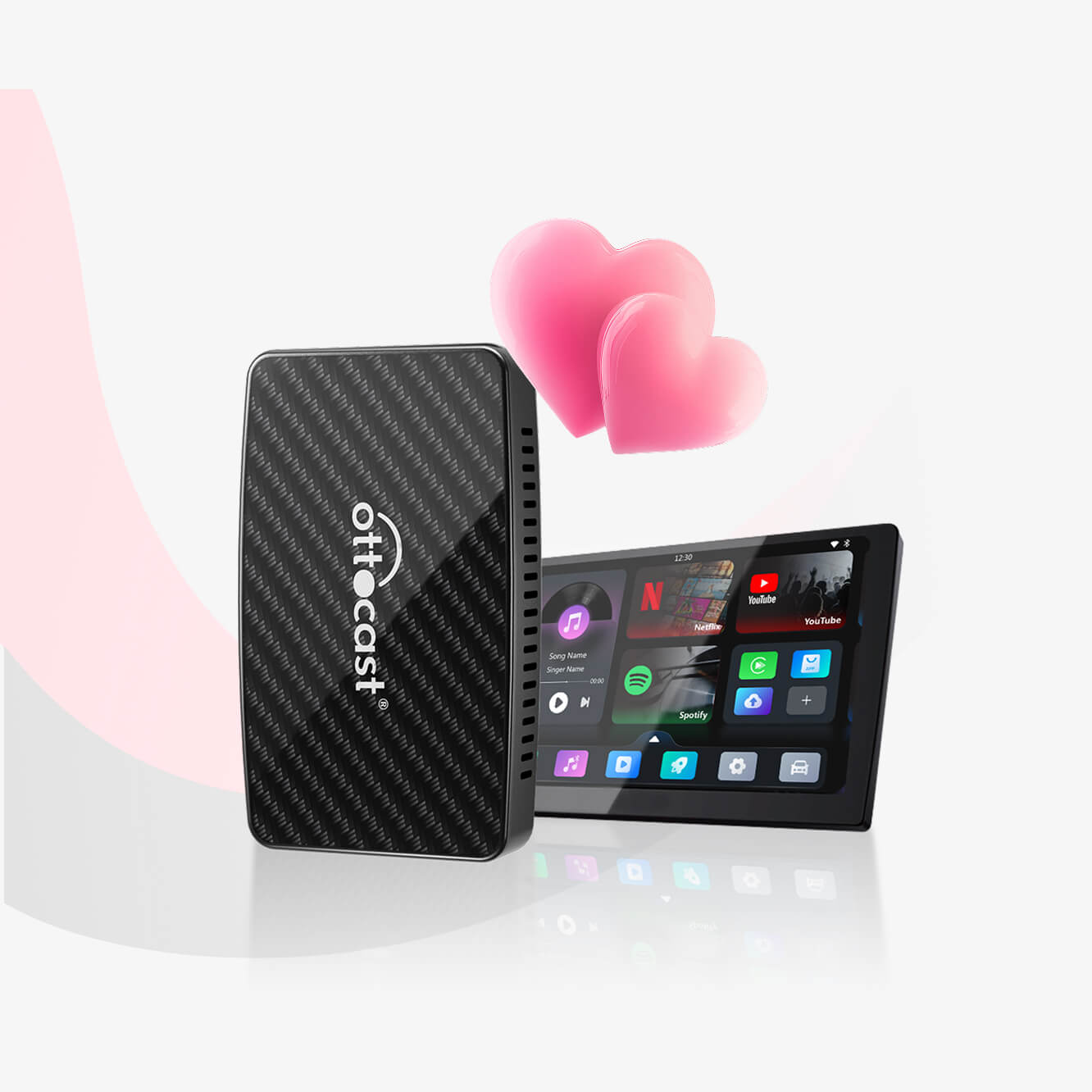 Ottocast® Play2Video Pro Adattatore 3 in 1 con YouTube e Netflix