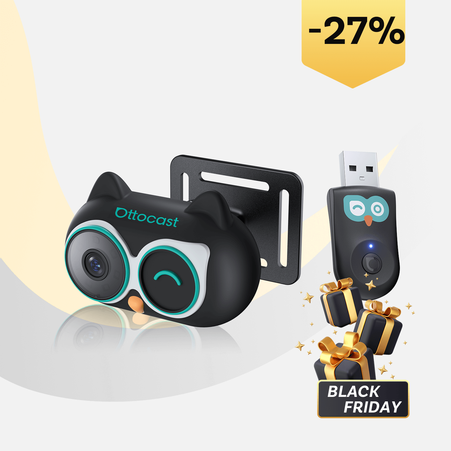 OTTOCAST® Cabin Care Adattatore CarPlay Wireless con Monitoraggio