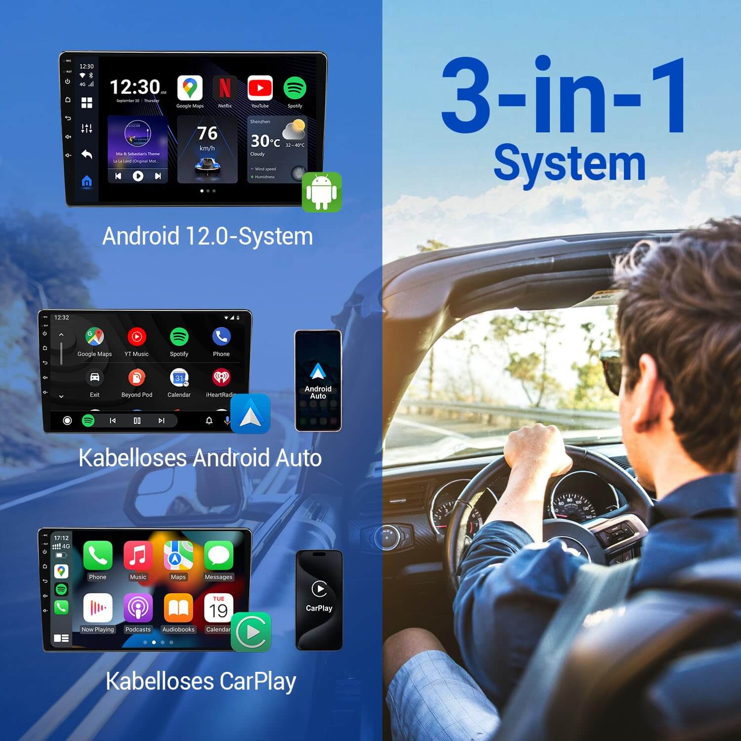 OttoAIBox P3 CarPlay Wireless 3in 1
