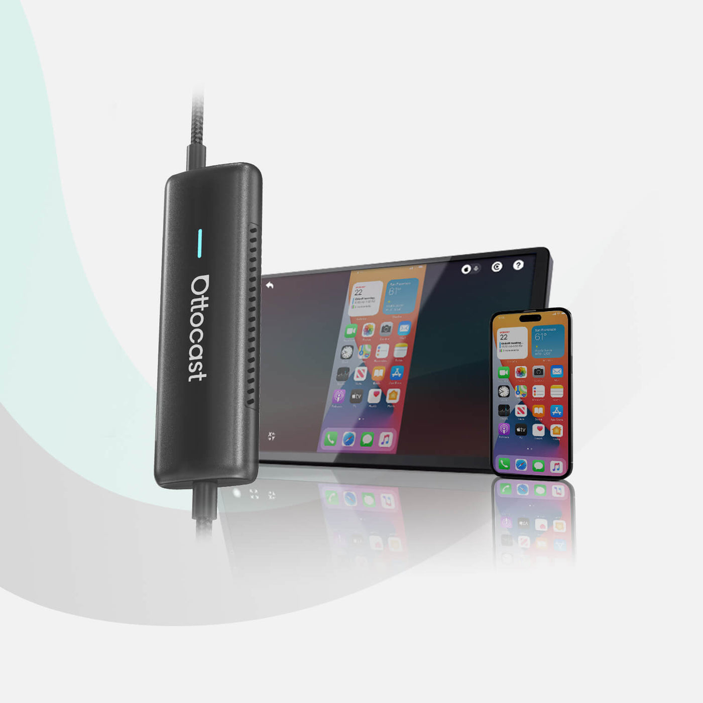 Ottocast® Mirror Touch Adattatore Wireless CarPlay