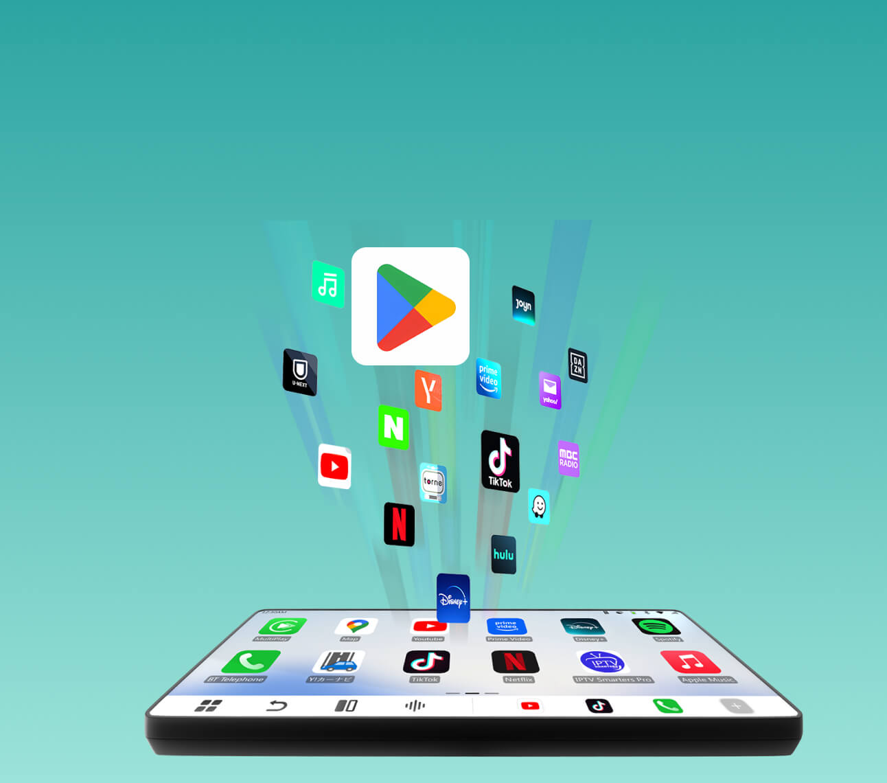 <h3>Tutte le tue app preferite sullo schermo dell’auto.</h3>