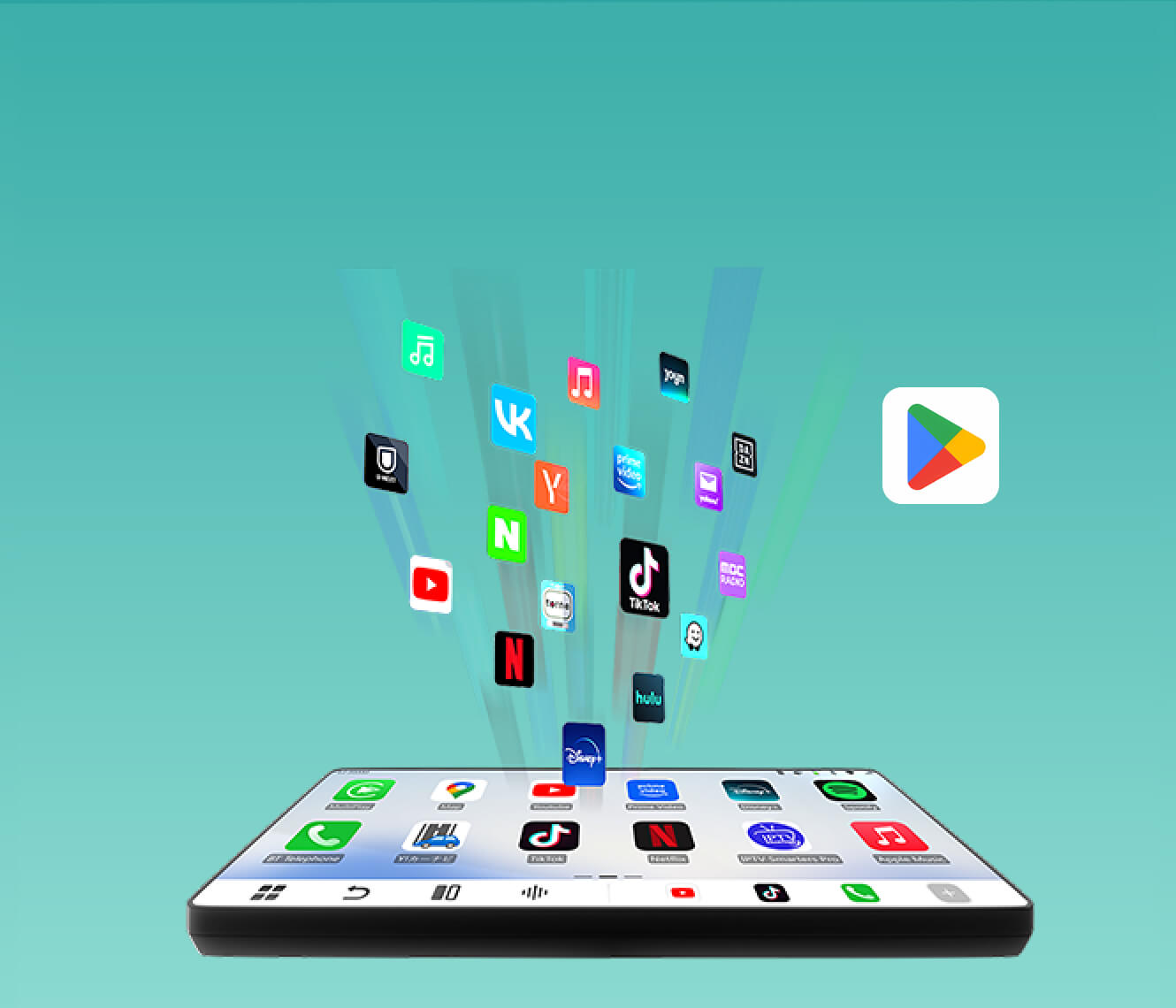 <h3>Tutte le tue app preferite sullo schermo dell’auto.</h3>