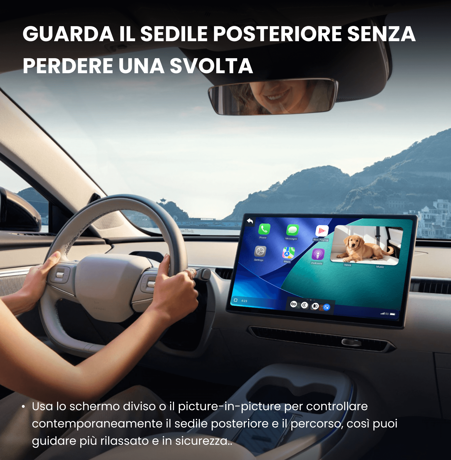 OTTOCAST® Cabin Care Adattatore CarPlay Wireless con Monitoraggio