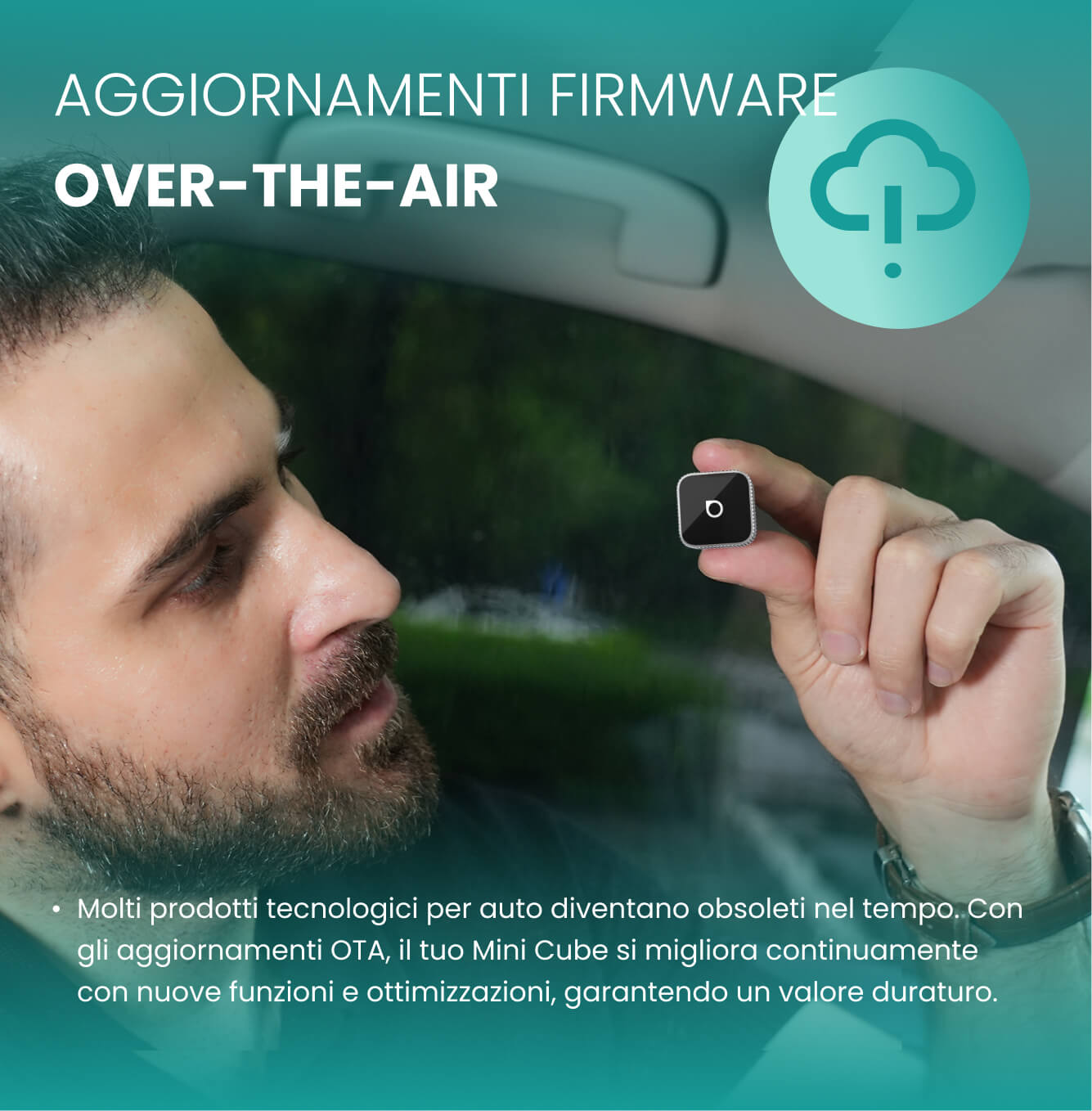 Ottocast® Mini Slim 3.0 Adattatore Wireless CarPlay e Android Auto