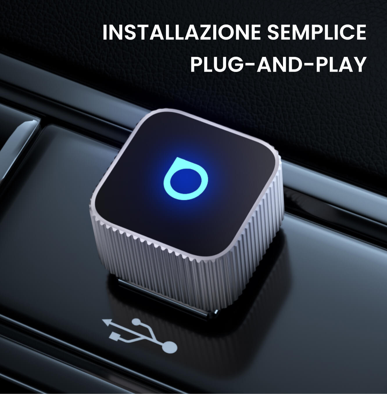 Ottocast® Mini Slim 3.0 Adattatore Wireless CarPlay e Android Auto