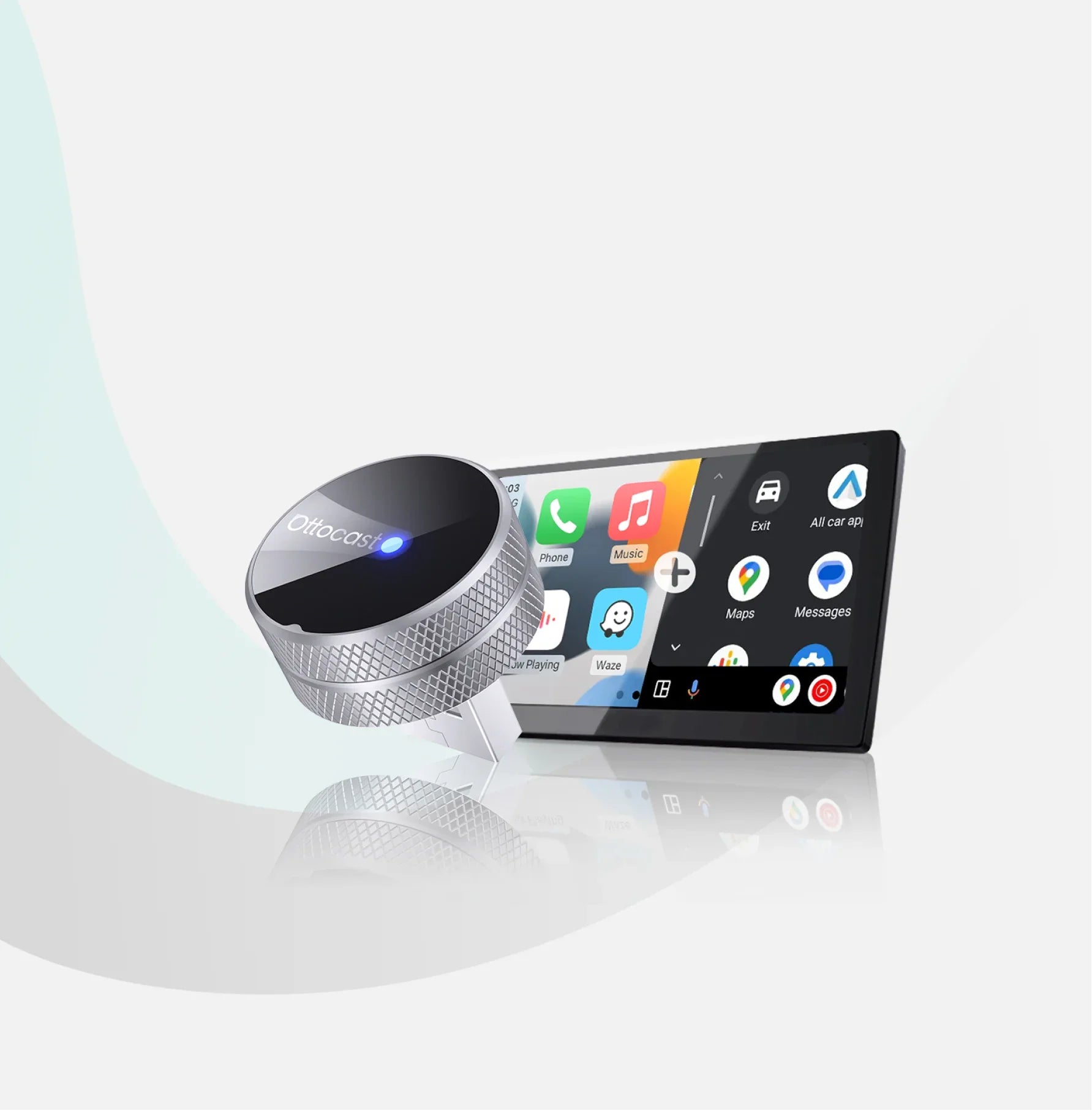 Ottocast Mini Tube – Adattatore Wireless CarPlay e Android Auto