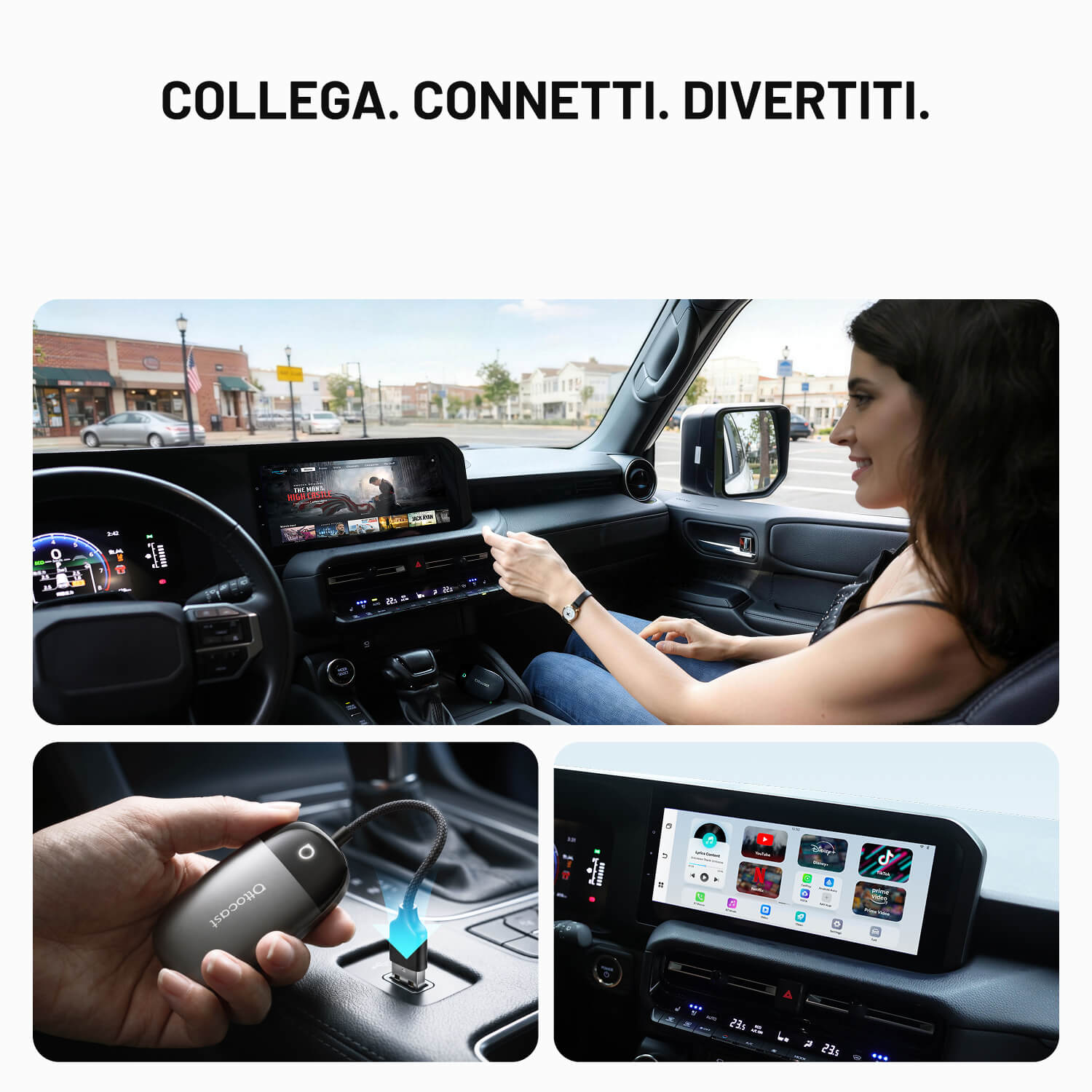 Play2Video X Wireless CarPlay/Android Auto All-in-1 Adapter