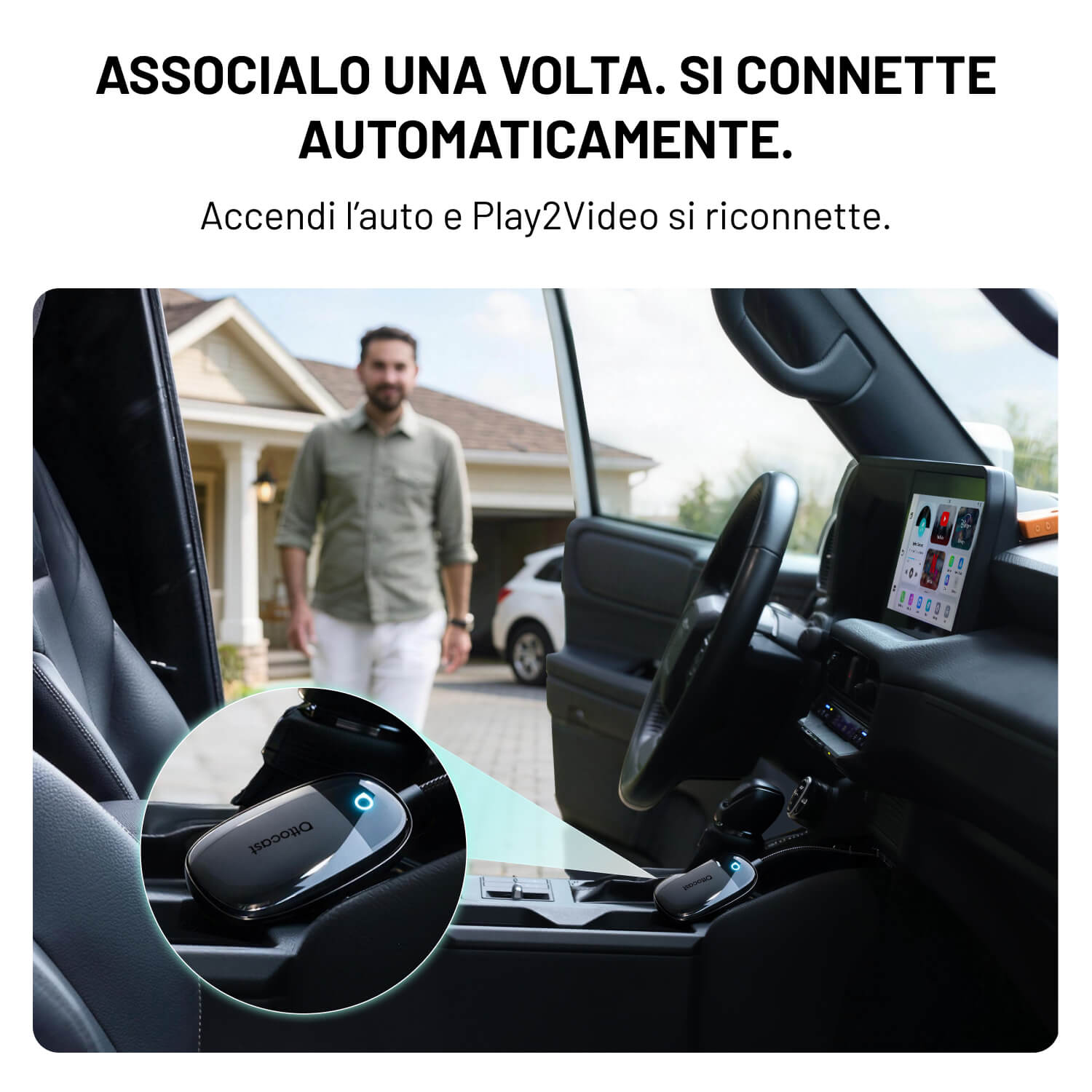 Play2Video X Wireless CarPlay/Android Auto All-in-1 Adapter