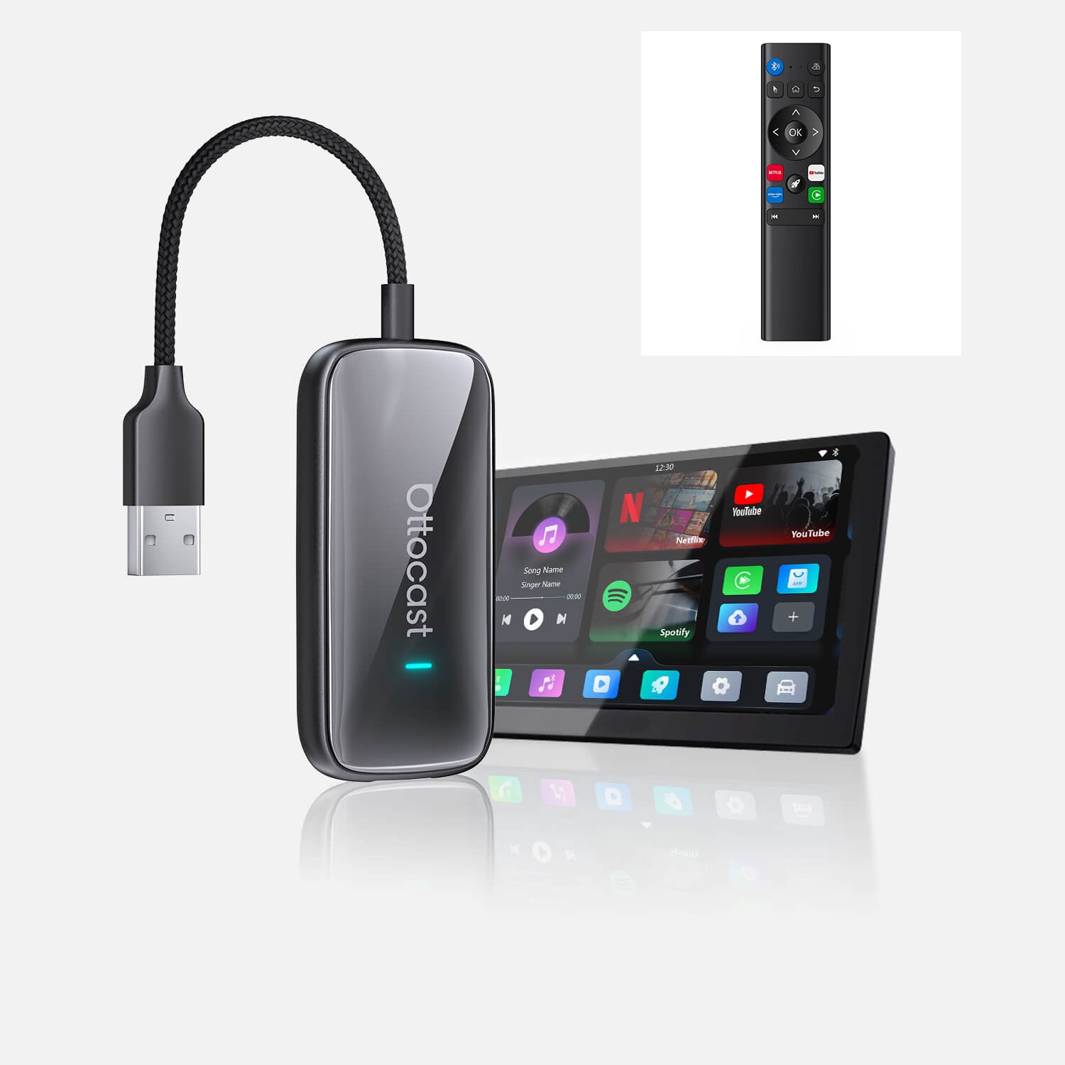@　Ottocast Play2Video Ultra リモコン付属 OTTOCAST® Play2Video Ultra All-in-One Adapter with App Hub
