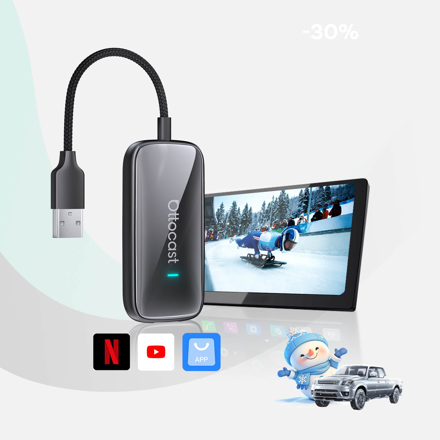 OTTOCAST® Play2Video Ultra Adattatore All-in-1 Con App Hub