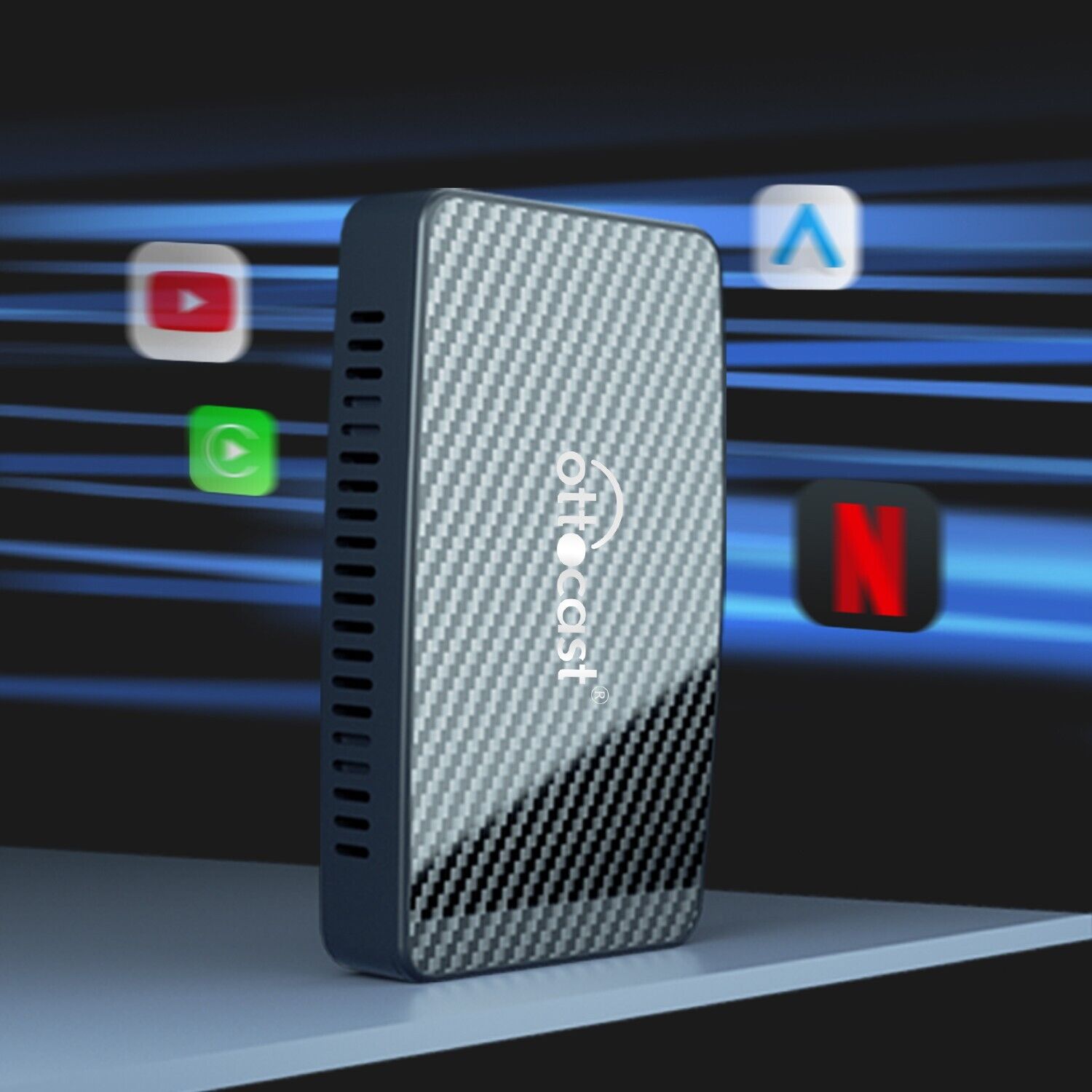 Ottocast® Play2Video Pro Adattatore 3 in 1 con YouTube e Netflix