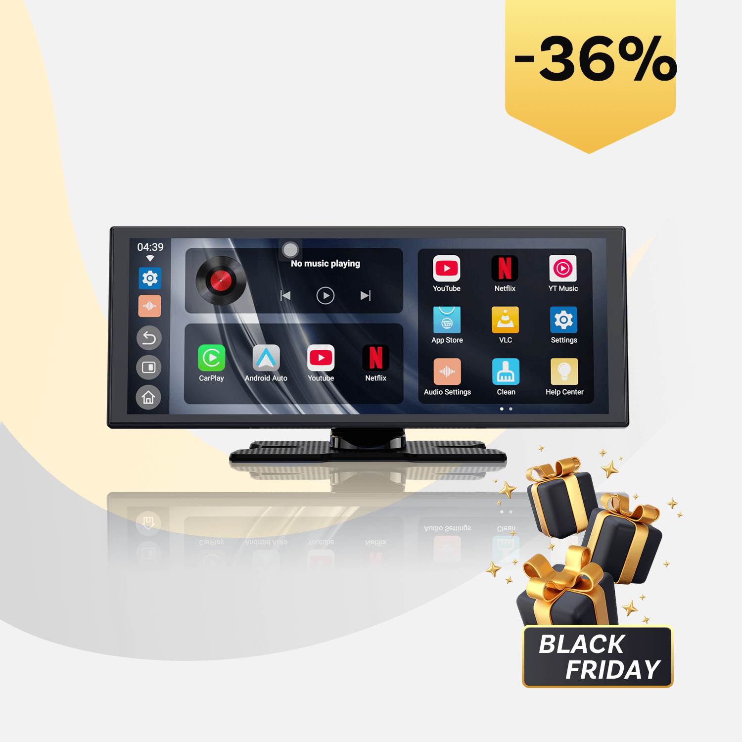 Ottocast® Screen Flow CarPlay e Android Auto Wireless Schermo